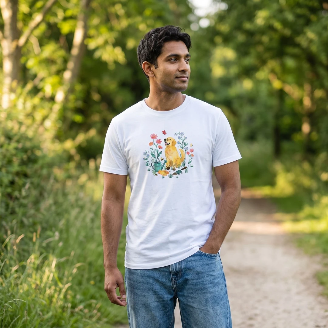 Golden Retriever Gardening Cottagecore Shirt