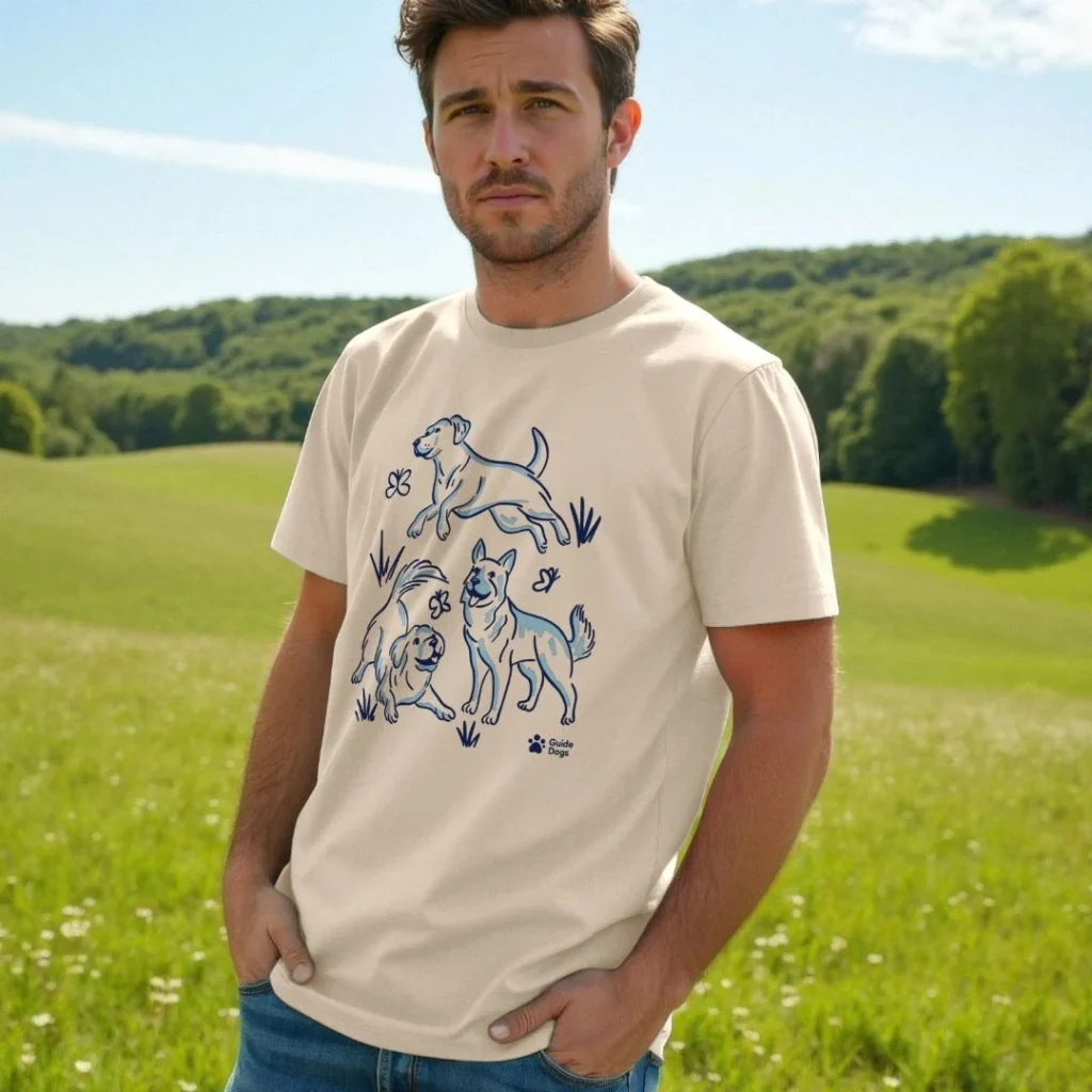Playful Dogs Graphic Shirt Cute Illustrated Dog Lovers Tee