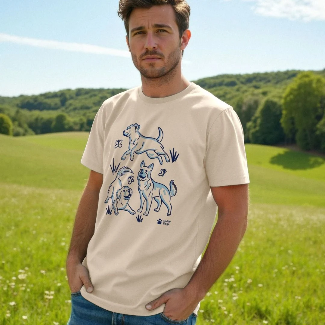 Playful Dogs Graphic Shirt Cute Illustrated Dog Lovers Tee
