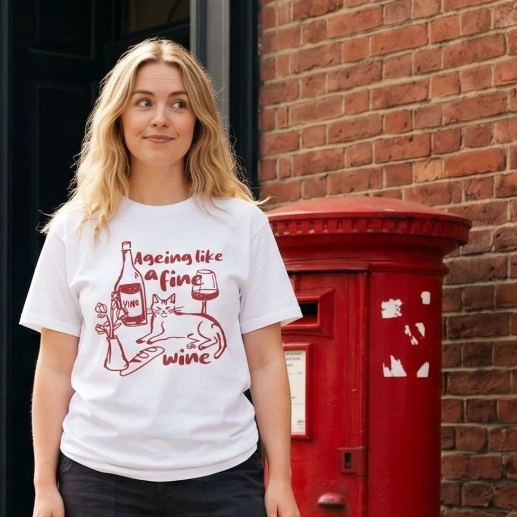 Aging Like Fine Wine Cat Graphic Shirt