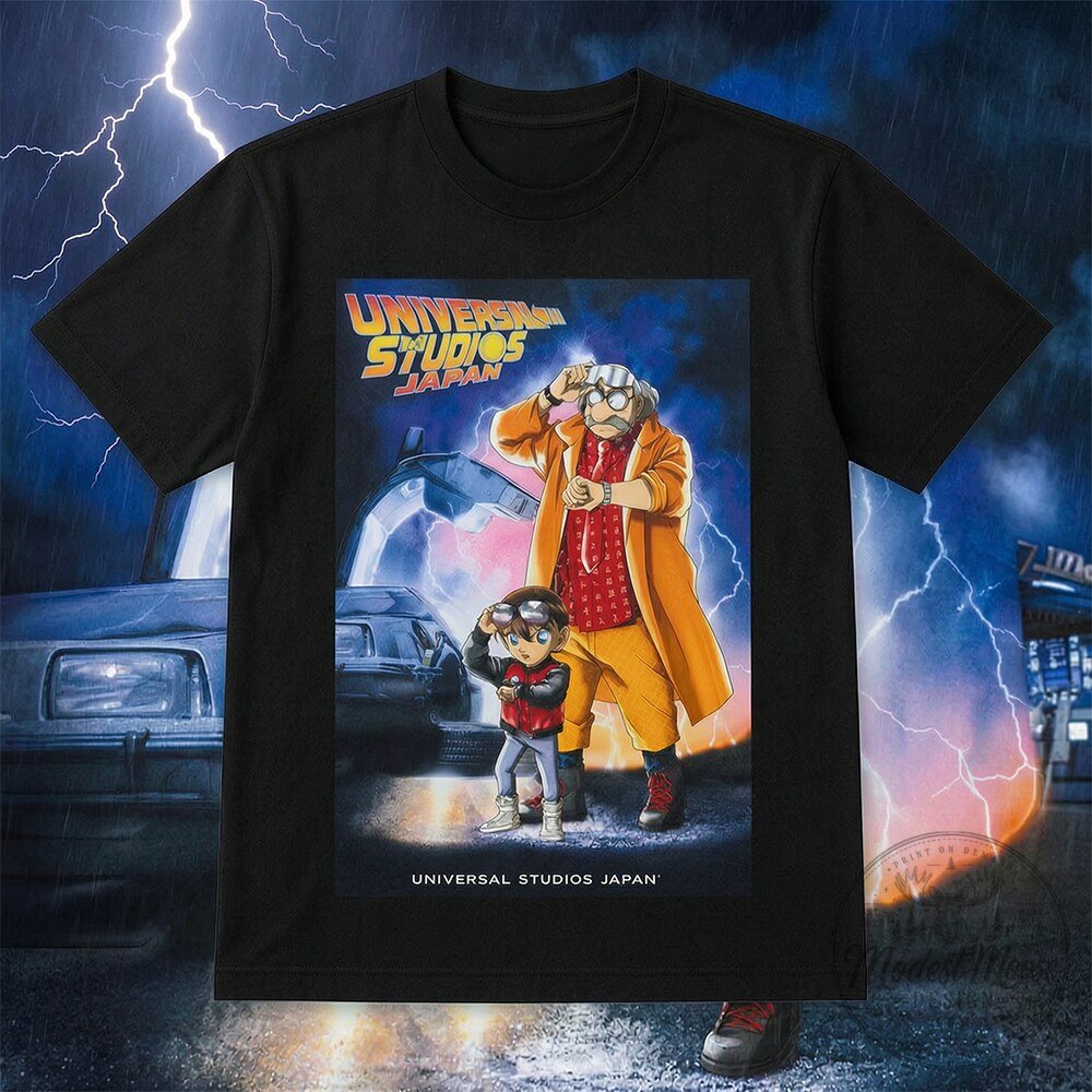 Universal Studios Japan Detective Conan Back To The Future Shirt