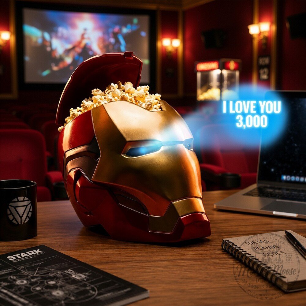 Iron Man Helmet I LOVE YOU 3000 Popcorn Bucket