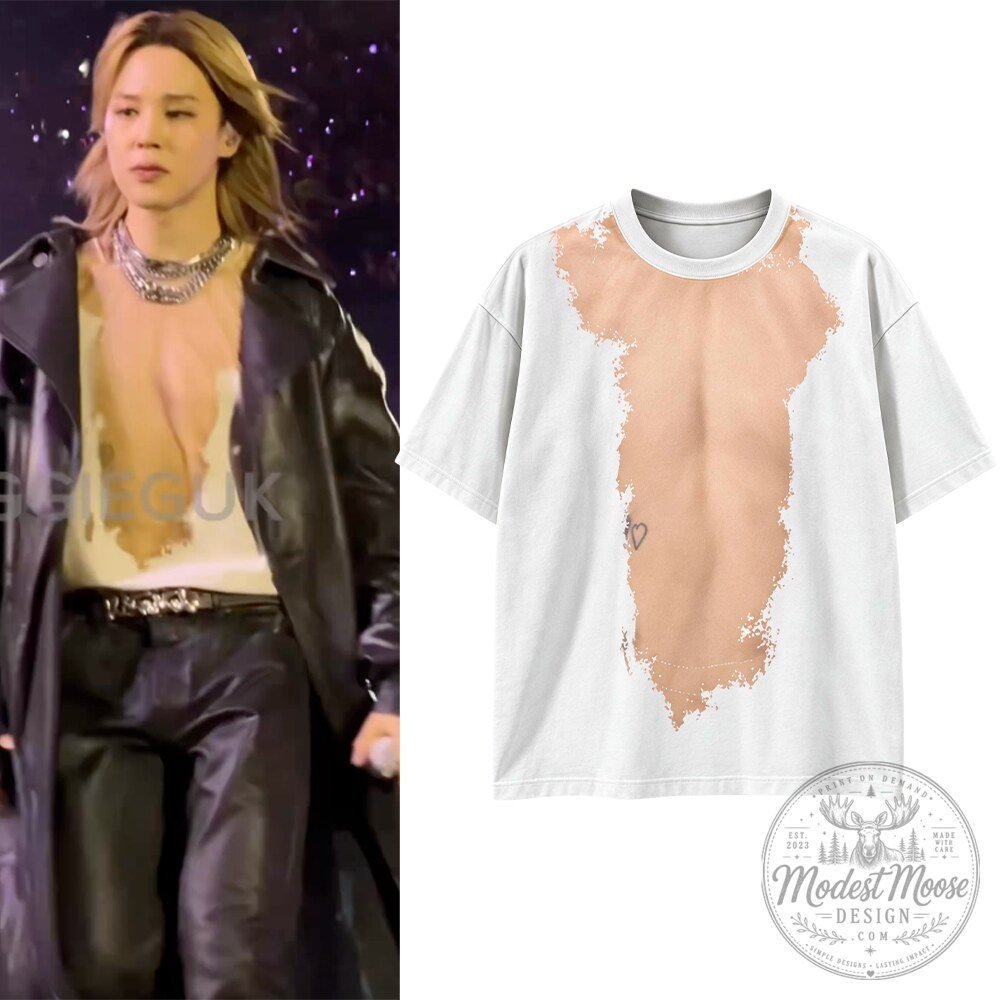 BTS Jimin Chicago August 27 2026 Outfit Bare Chest Illusion Shirt