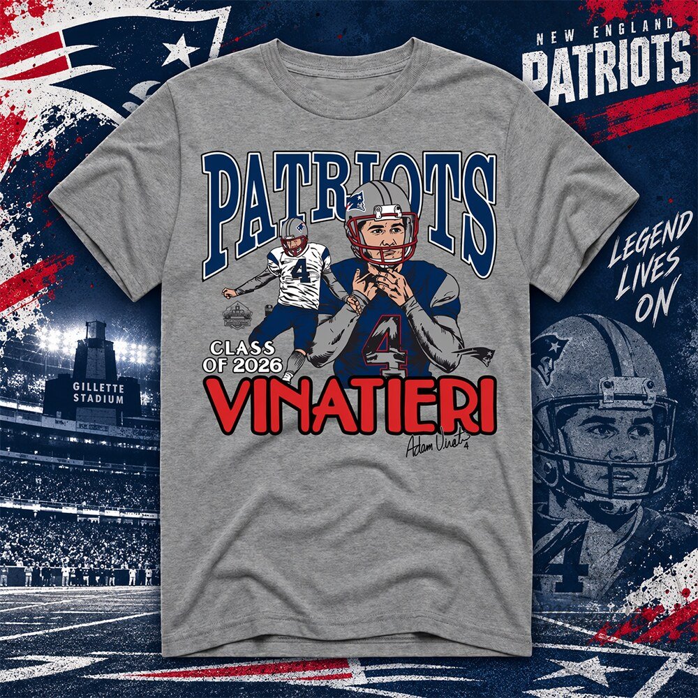 Drake Maye AJ Brown Adam Vinatieri Patriots Class Of 2026 Hall Of Fame Shirt 10 Drake Maye AJ Brown Adam Vinatieri Patriots Class Of 2026 Hall Of Fame Shirt
