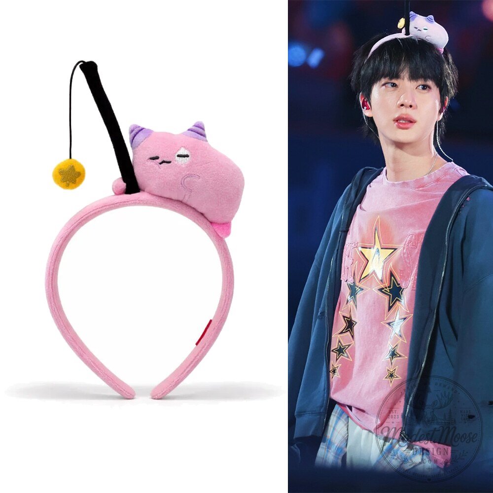 BTS Jin Maplestory Hairband Pink Bean Fishing Headband