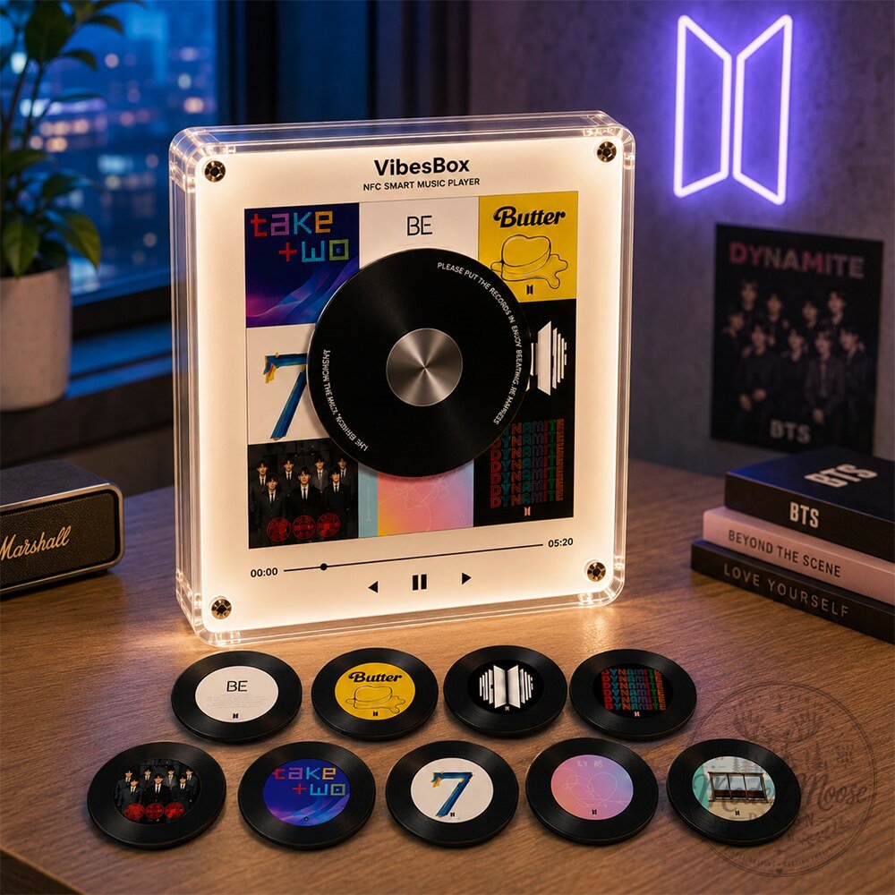 BTS VibesBox NFC Smart Music Player Acrylic Album Light Frame