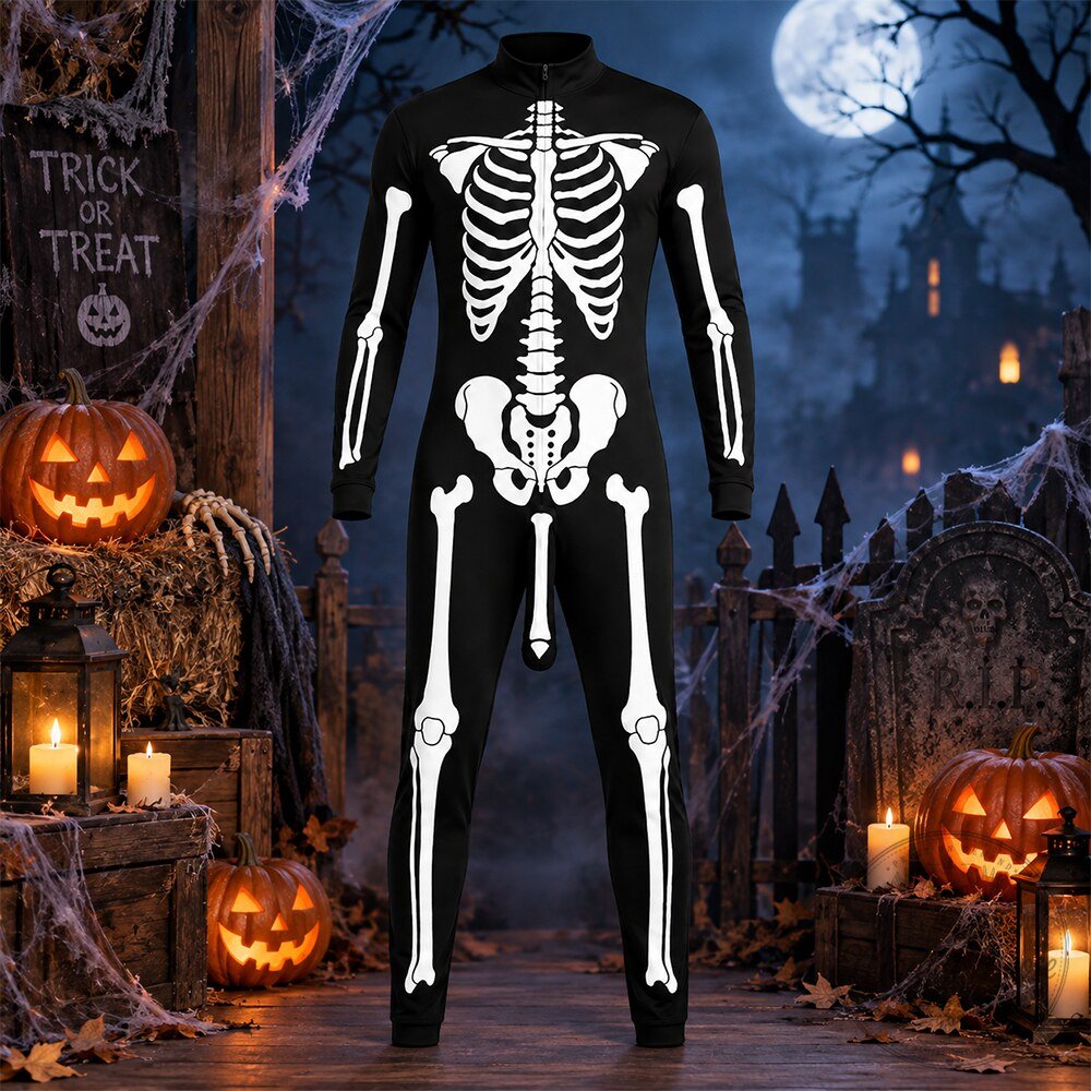 Skeleton Jumpsuit Halloween Costume Gagstop Skelebone 2026