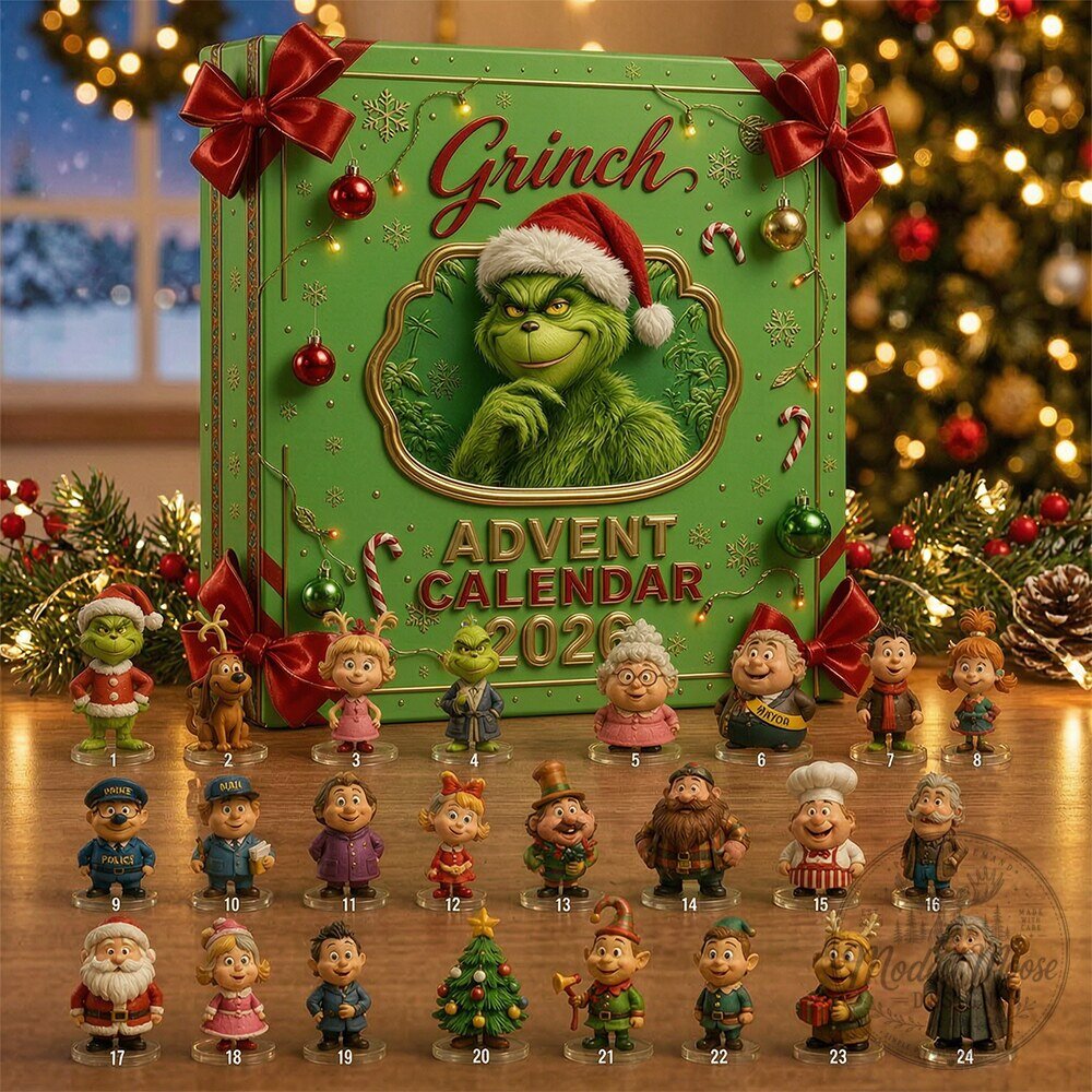 Grinch 2026 Advent Calendar Christmas Countdown Gift for Grinch Fans