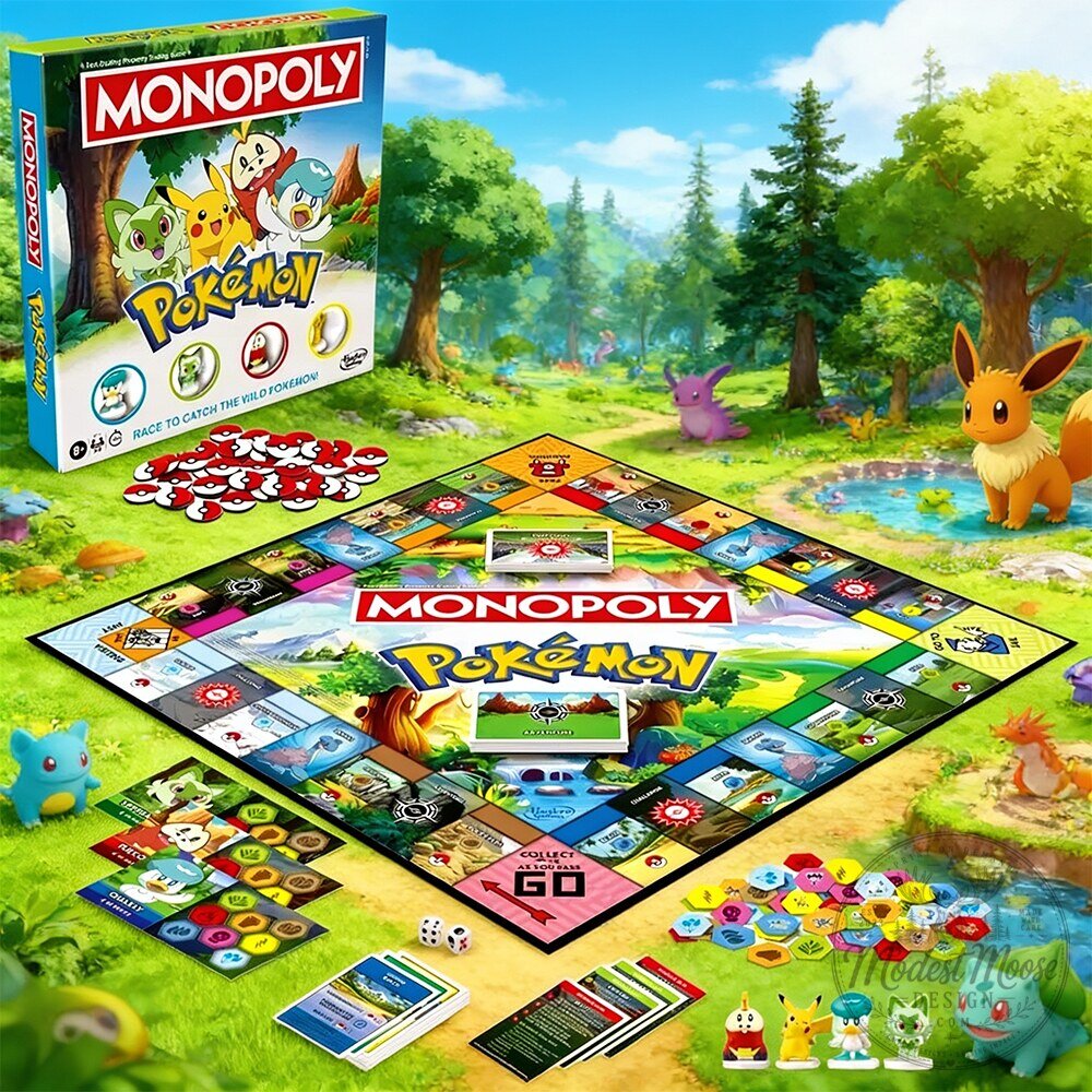 Monopoly Pokemon Board Game Race To Catch 'Em All 8 Monopoly Pokemon Board Game Race To Catch