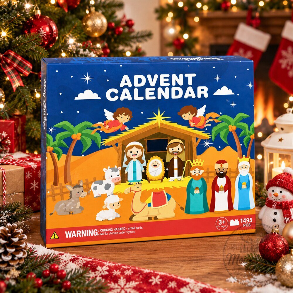 Nativity Holy Advent Calendar Building Blocks Set 2026 8 Nativity Holy Advent Calendar Building Blocks Set 2026
