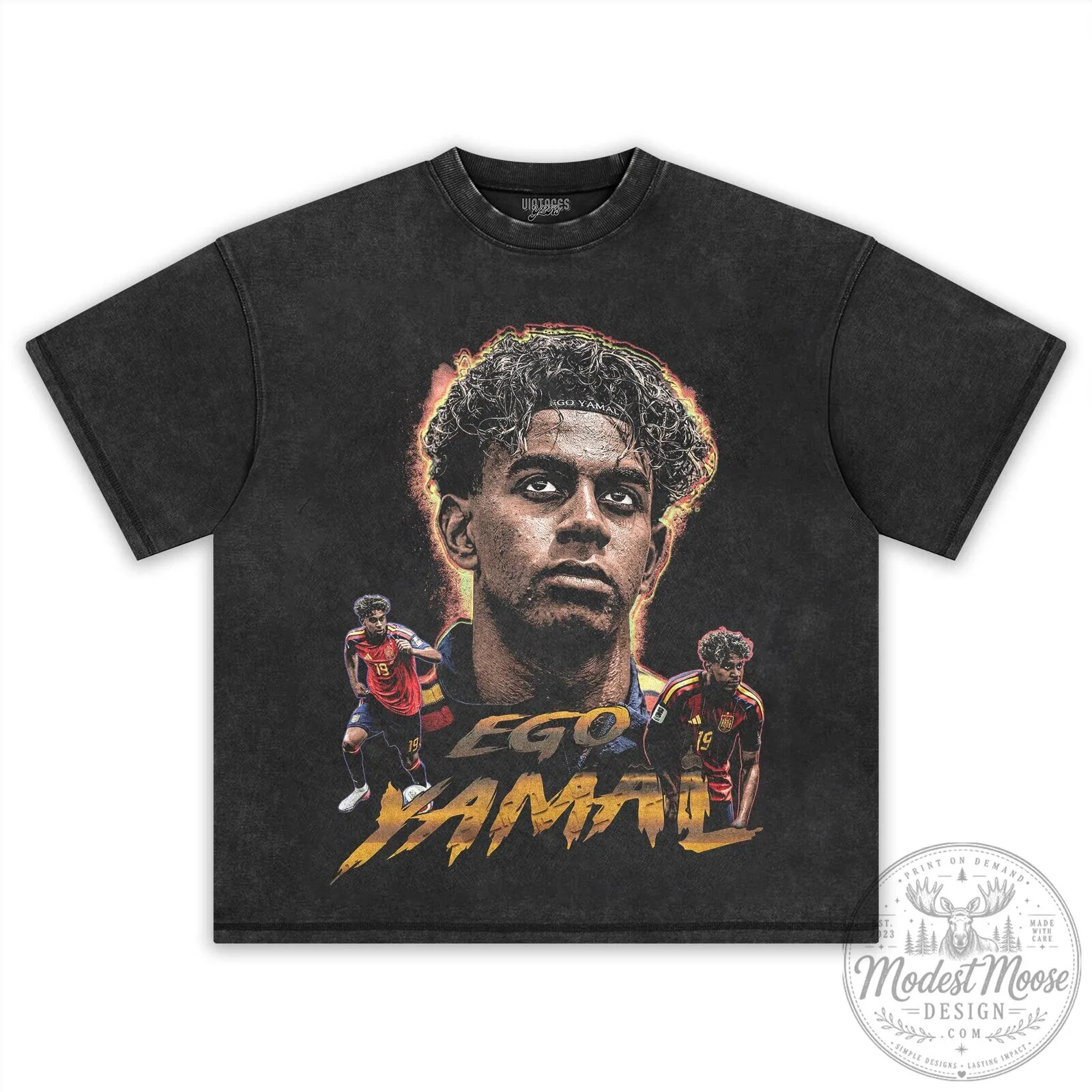 Graphic Design T-Shirt Featuring Football Player Lamine Yamal 12 Graphic Design T-Shirt Featuring Football Player Lamine Yamal