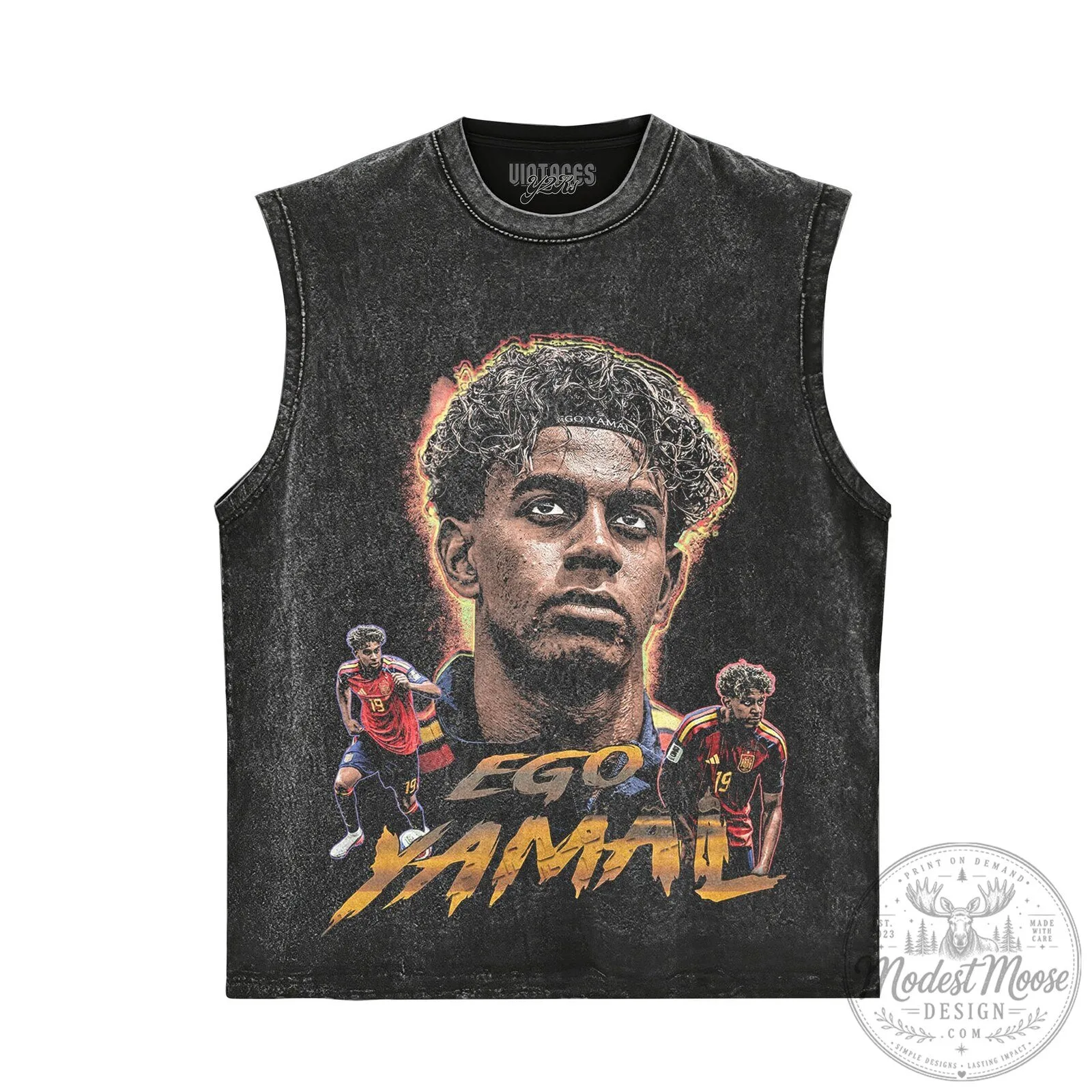 Graphic Design T-Shirt Featuring Football Player Lamine Yamal 13 Graphic Design T-Shirt Featuring Football Player Lamine Yamal