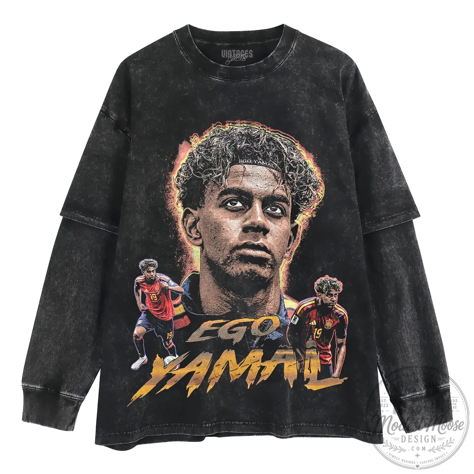 Graphic Design T-Shirt Featuring Football Player Lamine Yamal 14 Graphic Design T-Shirt Featuring Football Player Lamine Yamal
