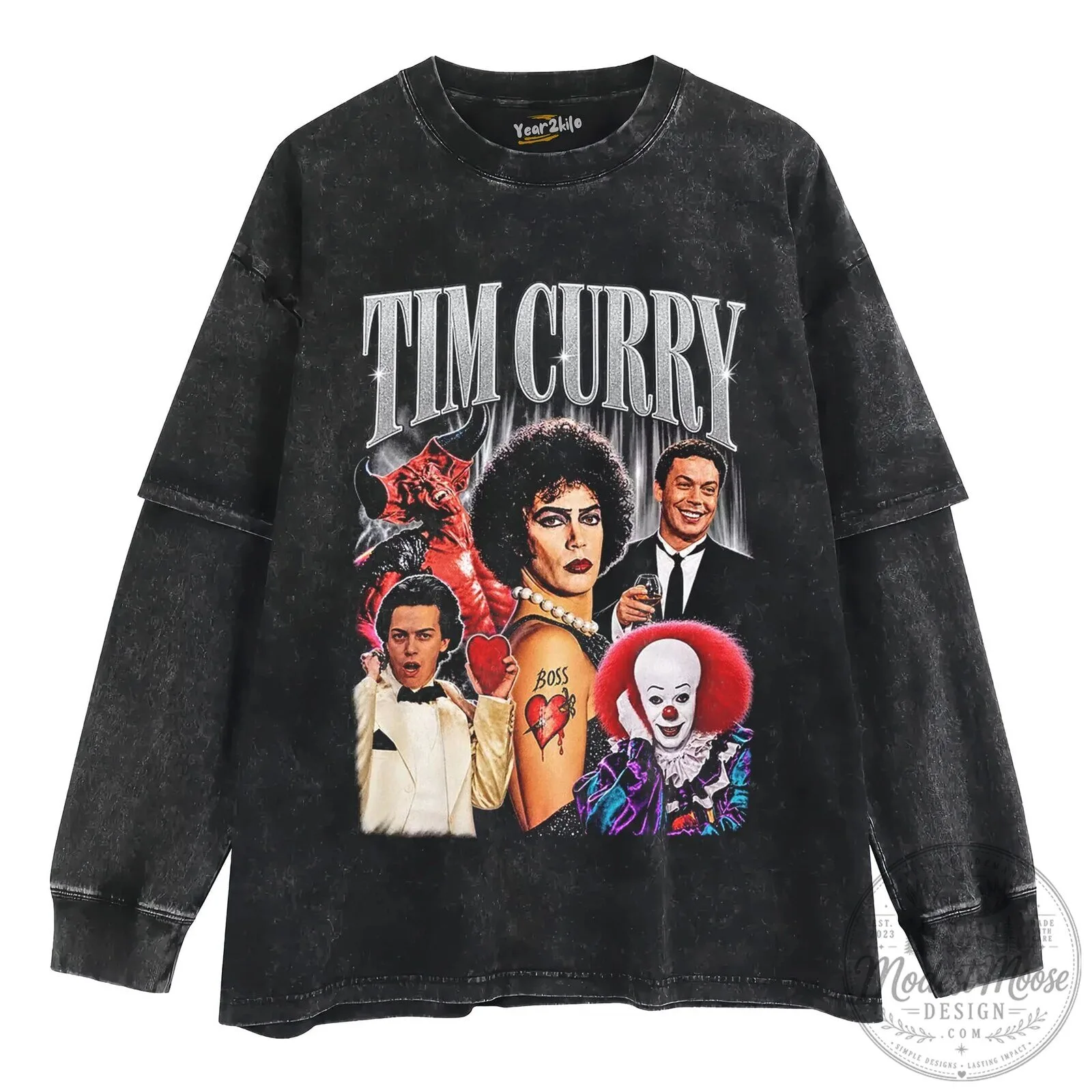 Tim Curry Actor Fan Tribute Vintage Style Black Graphic T-Shirt 18 Tim Curry Actor Fan Tribute Vintage Style Black Graphic T-Shirt