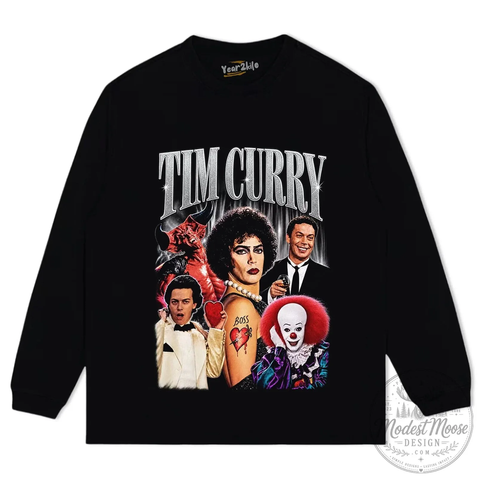 Tim Curry Actor Fan Tribute Vintage Style Black Graphic T-Shirt 19 Tim Curry Actor Fan Tribute Vintage Style Black Graphic T-Shirt