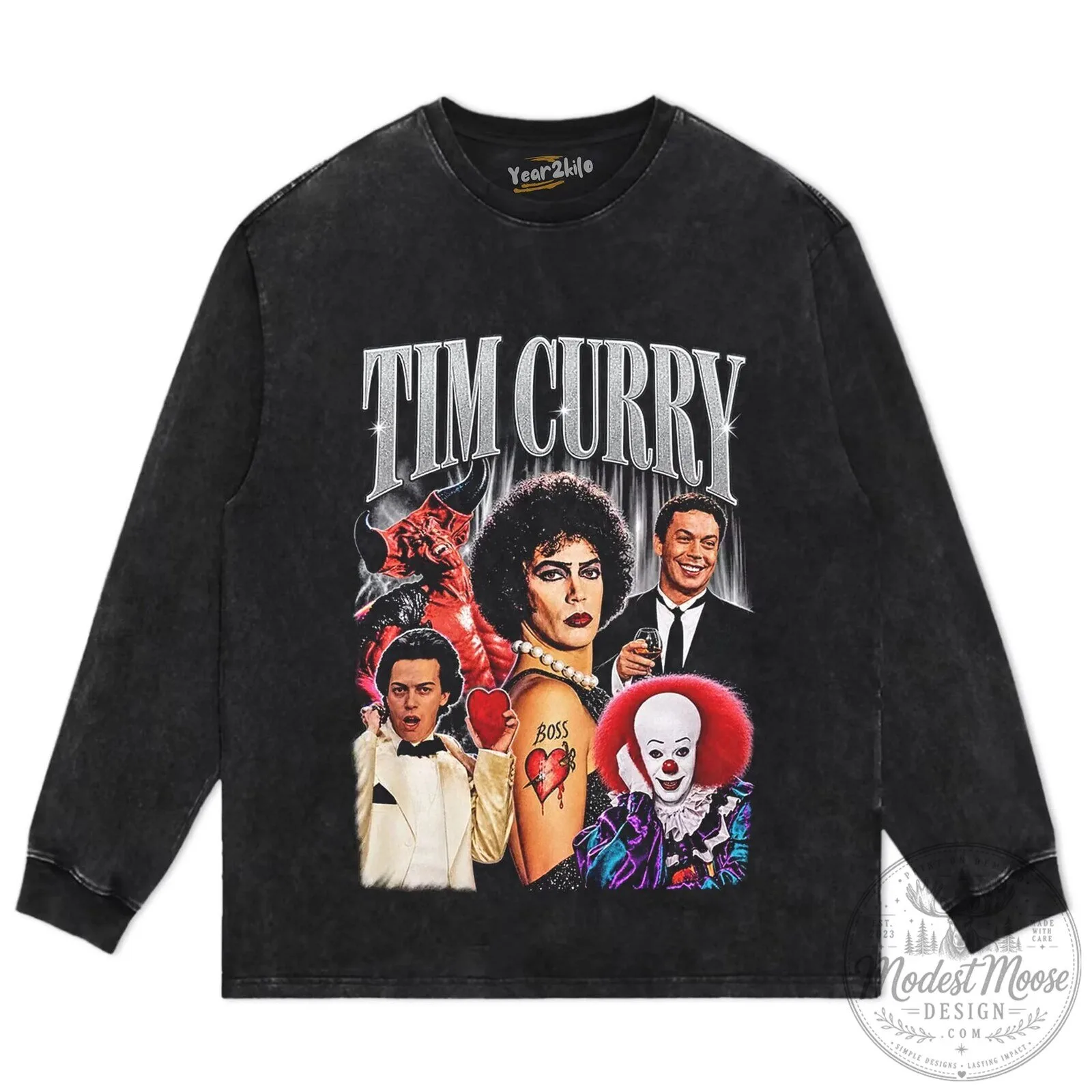 Tim Curry Actor Fan Tribute Vintage Style Black Graphic T-Shirt 20 Tim Curry Actor Fan Tribute Vintage Style Black Graphic T-Shirt