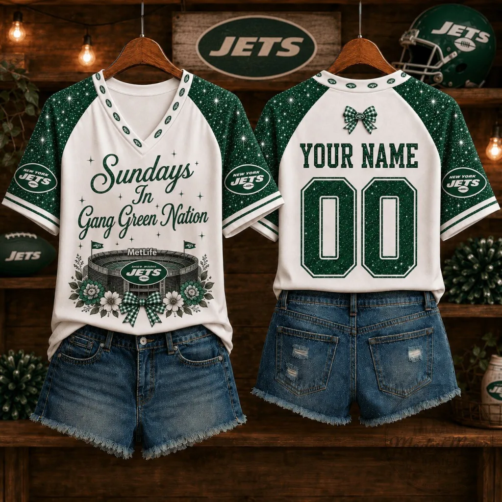 New York Jets Fan Shirt Football Team Graphic T-Shirt 11 New York Jets Fan Shirt Sundays In Gang Green Nation Personalized T-Shirt