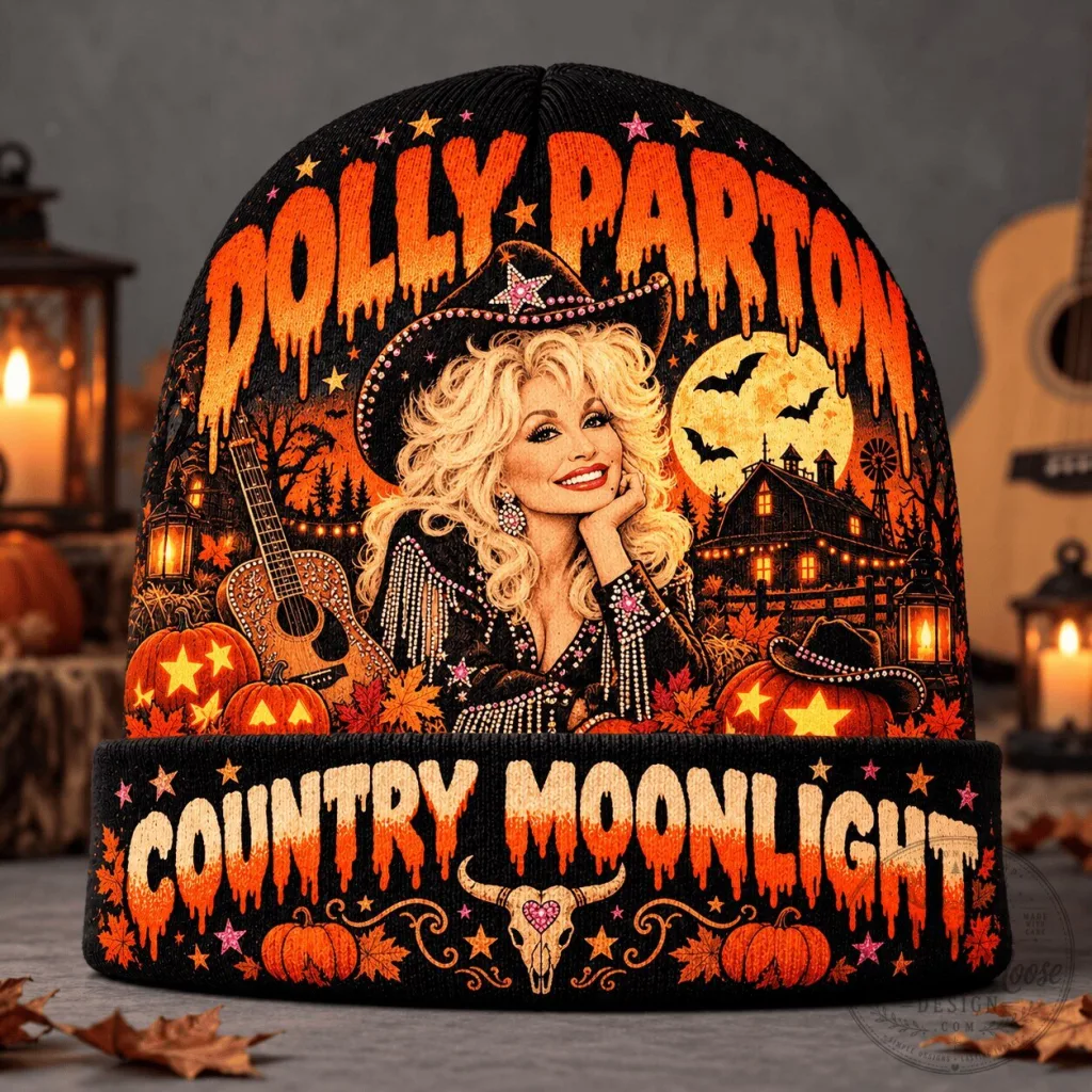 Dolly Parton Country Moonlight Halloween Knit Beanie Hat 34 Dolly Parton Country Moonlight Halloween Knit Beanie Hat