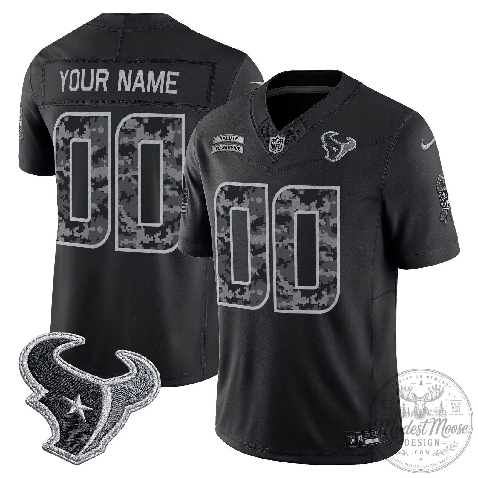 Houston Texans Salute To Service Limited Edition Football Jersey