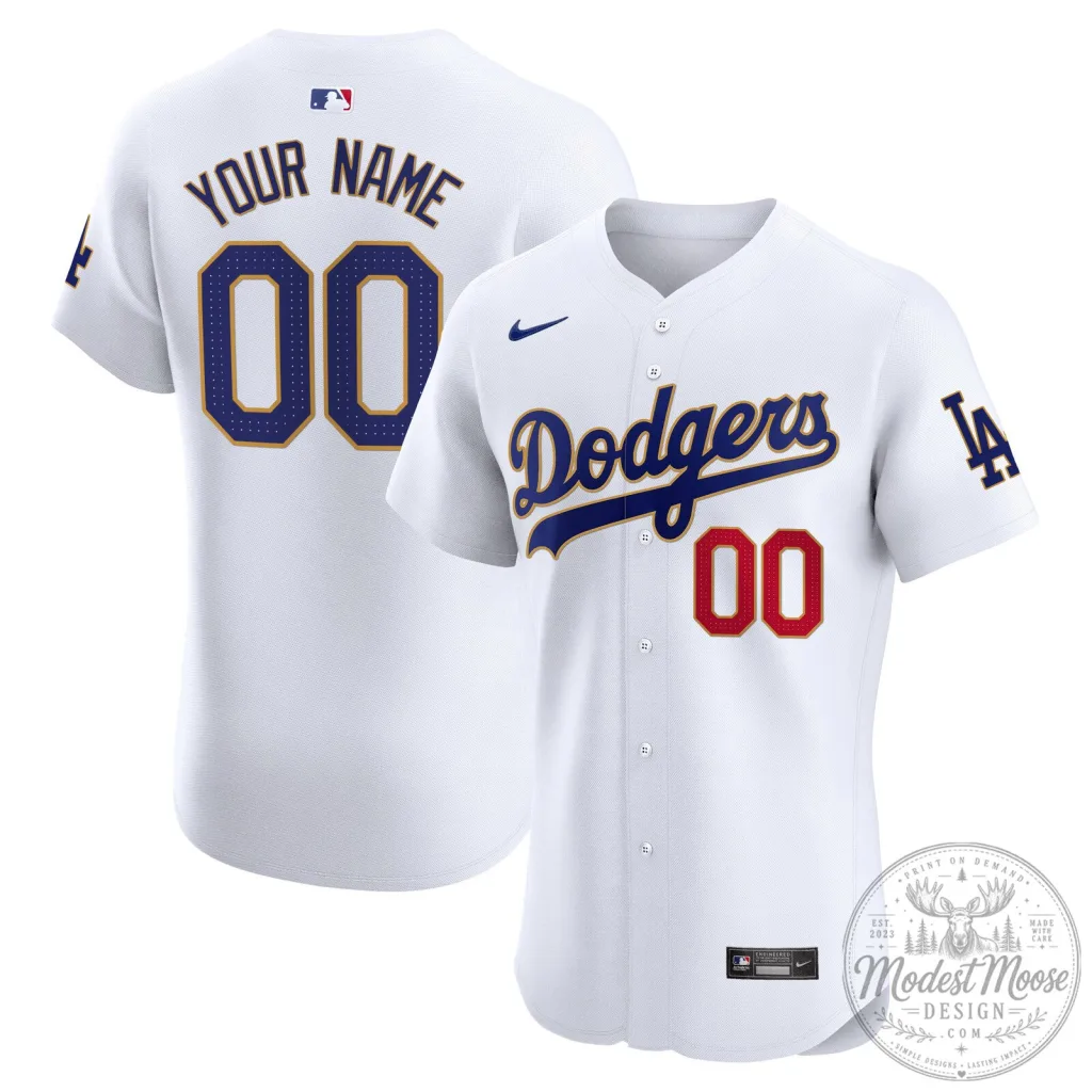 Los Angeles Dodgers Custom White Baseball Jersey Los Angeles Dodgers Custom White Baseball Jersey