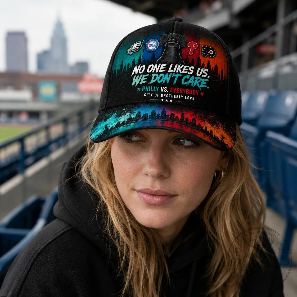 Philadelphia Sports Fan No One Likes Us We Don't Care City of Brotherly Love Cap Hat 15 Philadelphia Sports Fan No One Likes Us We Don