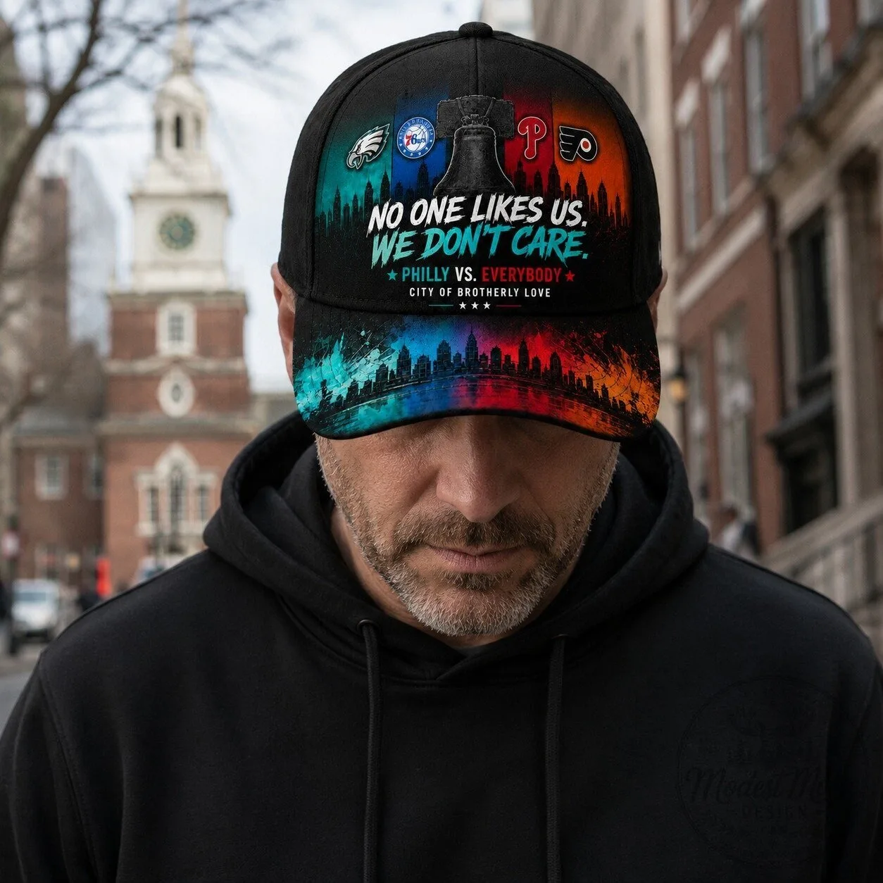 Philadelphia Sports Fan No One Likes Us We Don't Care City of Brotherly Love Cap Hat 20 Philadelphia Sports Fan No One Likes Us We Don