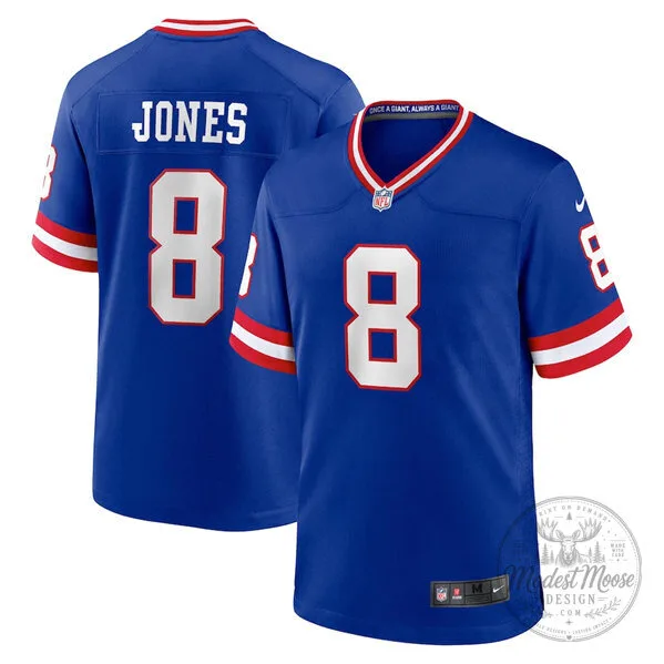 Daniel Jones New York Giants Royal Blue Football Jersey