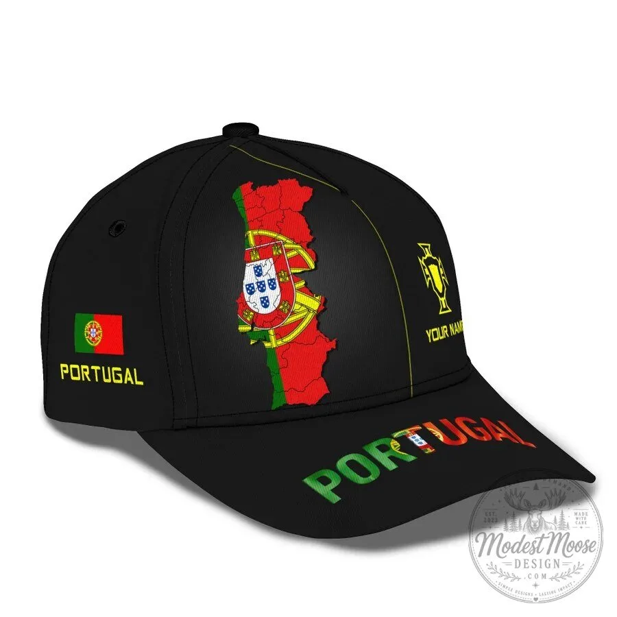 Portugal National Football Team Map Personalized Custom Name Black Baseball Cap Hat 9 Portugal National Football Team Map Personalized Custom Name Black Baseball Cap Hat