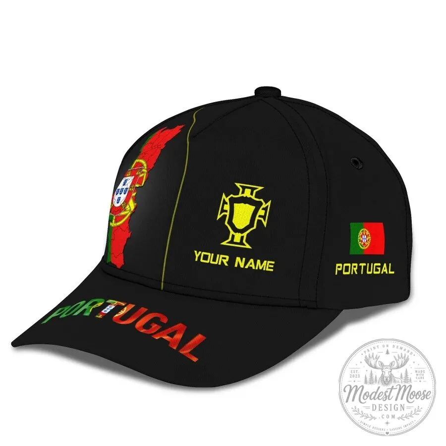 Portugal National Football Team Map Personalized Custom Name Black Baseball Cap Hat 10 Portugal National Football Team Map Personalized Custom Name Black Baseball Cap Hat
