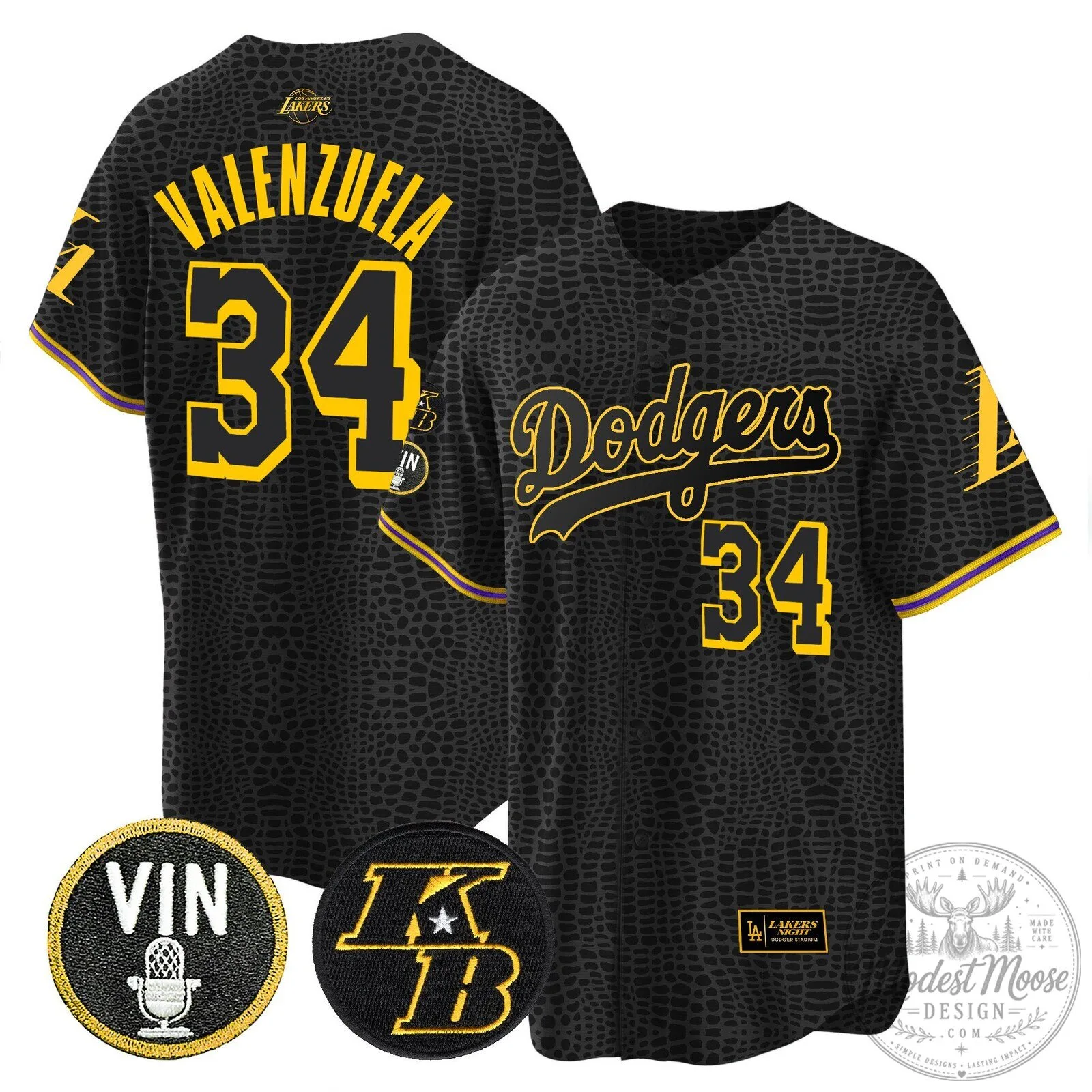Kobe Bryant Black Mamba Edition Baseball Jersey for Los Angeles Dodgers 56 Kobe Bryant Black Mamba Edition Baseball Jersey for Los Angeles Dodgers