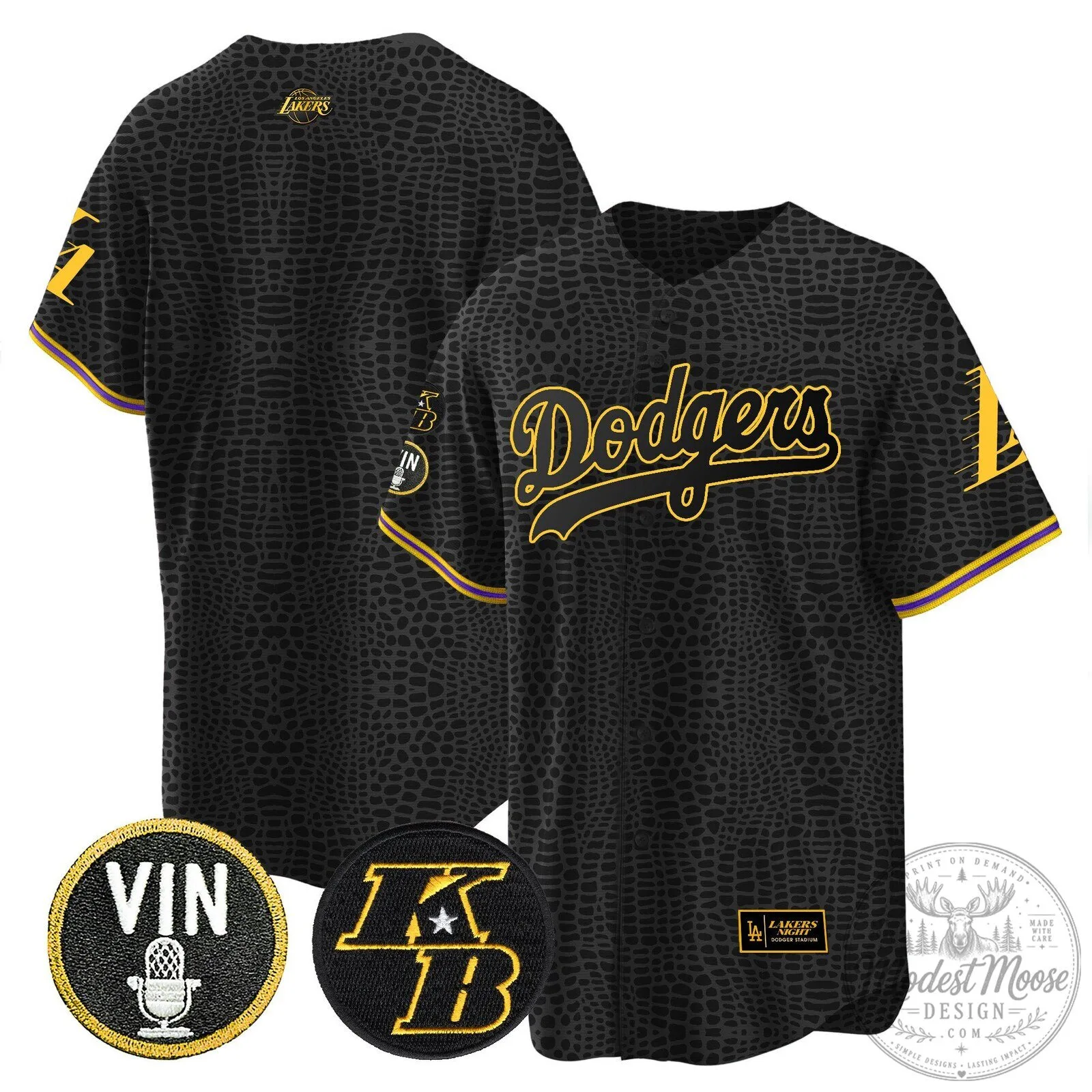 Kobe Bryant Black Mamba Edition Baseball Jersey for Los Angeles Dodgers 59 Kobe Bryant Black Mamba Edition Baseball Jersey for Los Angeles Dodgers