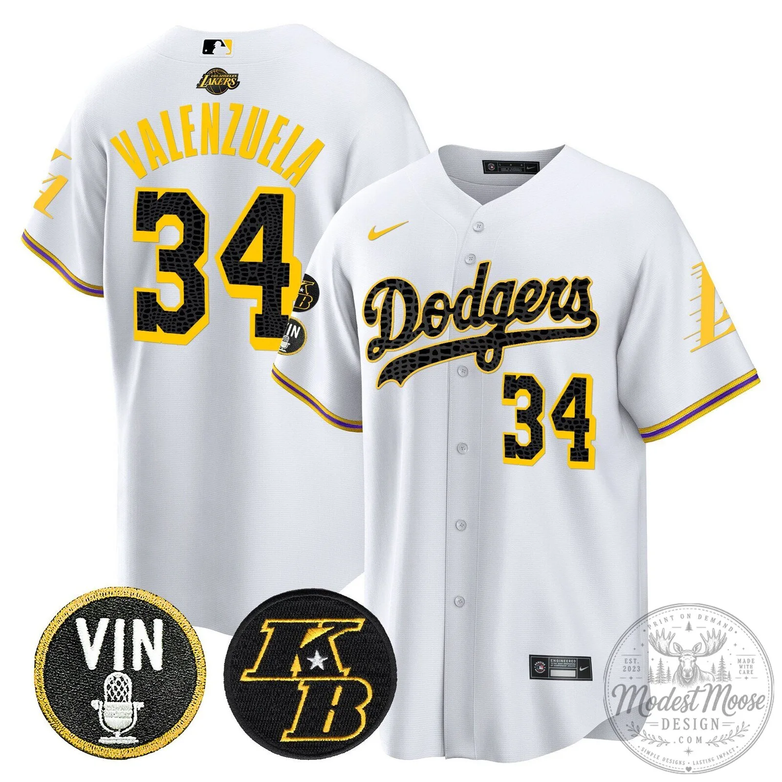Kobe Bryant Black Mamba Edition Baseball Jersey for Los Angeles Dodgers 64 Kobe Bryant Black Mamba Edition Baseball Jersey for Los Angeles Dodgers
