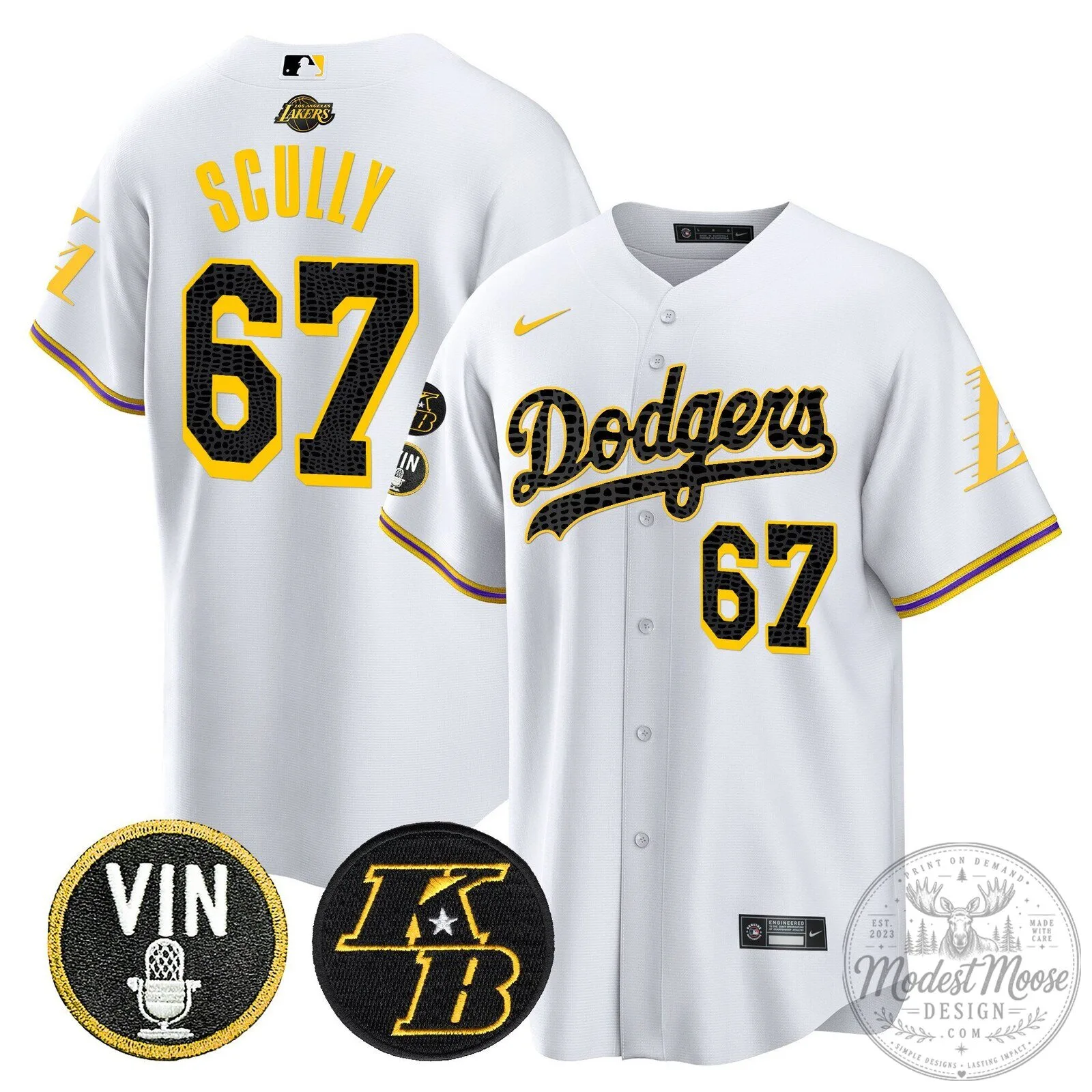 Kobe Bryant Black Mamba Edition Baseball Jersey for Los Angeles Dodgers 66 Kobe Bryant Black Mamba Edition Baseball Jersey for Los Angeles Dodgers