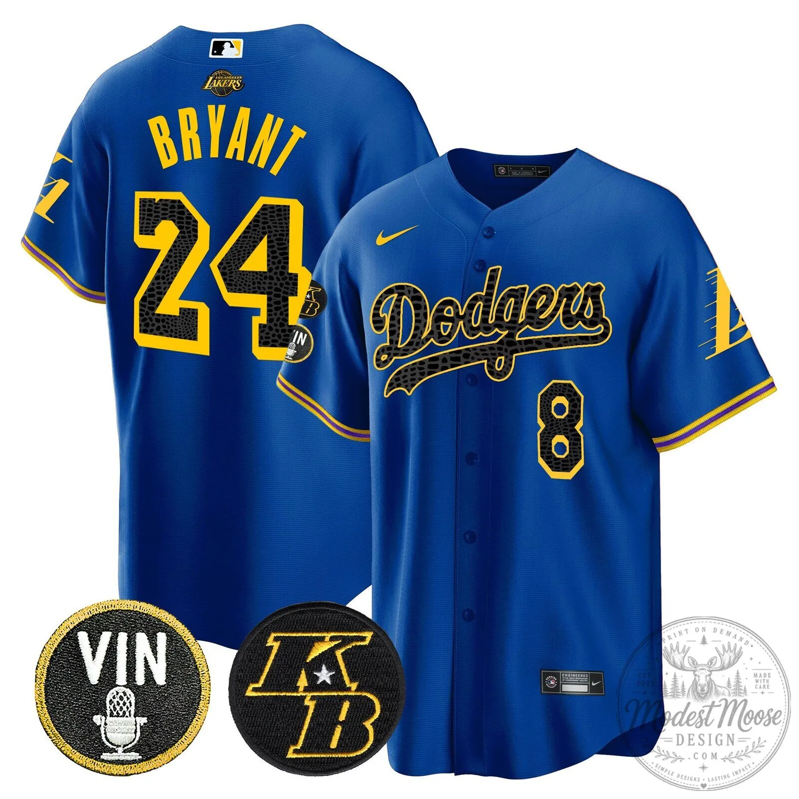Kobe Bryant Black Mamba Edition Baseball Jersey for Los Angeles Dodgers 68 Kobe Bryant Black Mamba Edition Baseball Jersey for Los Angeles Dodgers