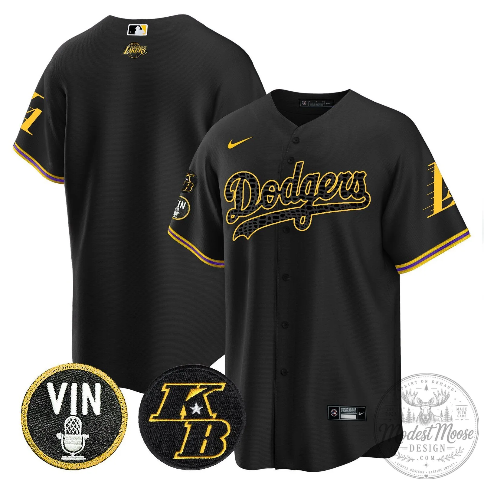 Kobe Bryant Black Mamba Edition Baseball Jersey for Los Angeles Dodgers 99 Kobe Bryant Black Mamba Edition Baseball Jersey for Los Angeles Dodgers