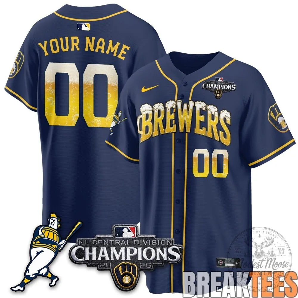2026 National League Central Division Champions Jersey for Milwaukee Brewers Fans