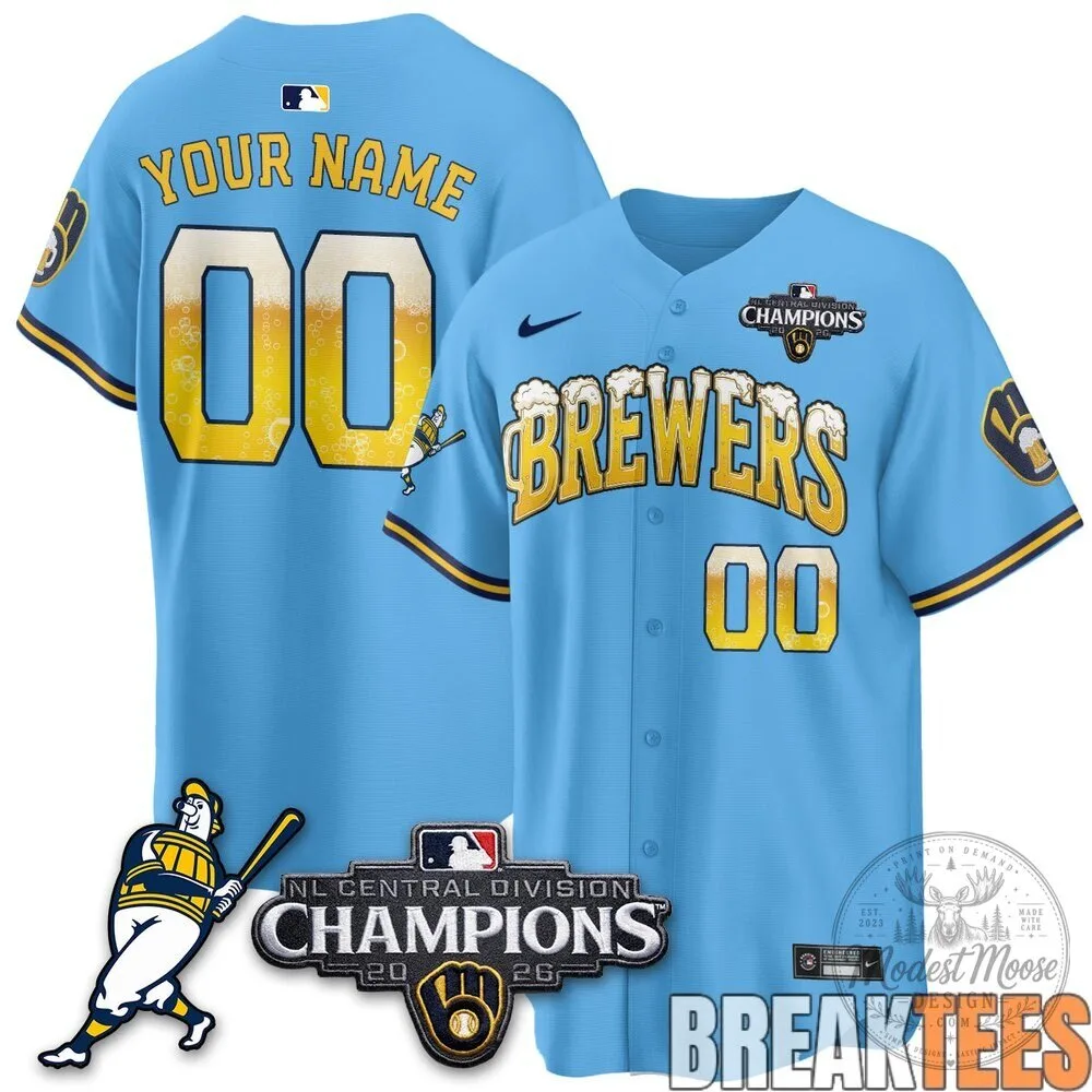 2026 National League Central Division Champions Jersey for Milwaukee Brewers Fans 11 2026 National League Central Division Champions Jersey for Milwaukee Brewers Fans