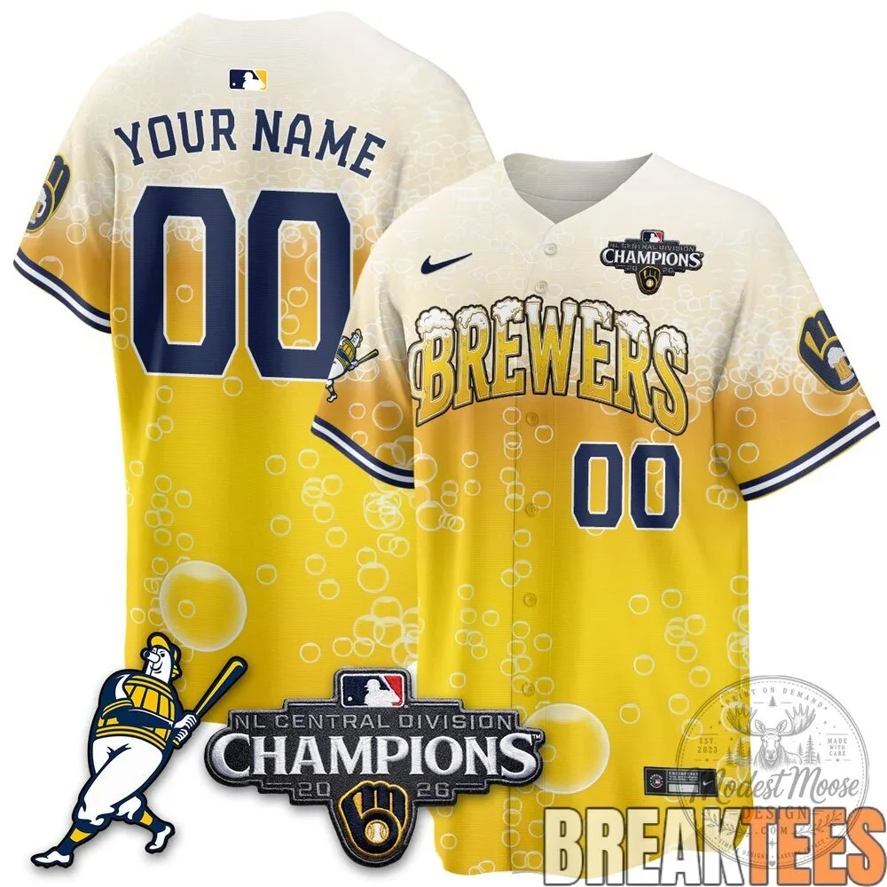 2026 National League Central Division Champions Jersey for Milwaukee Brewers Fans 13 2026 National League Central Division Champions Jersey for Milwaukee Brewers Fans