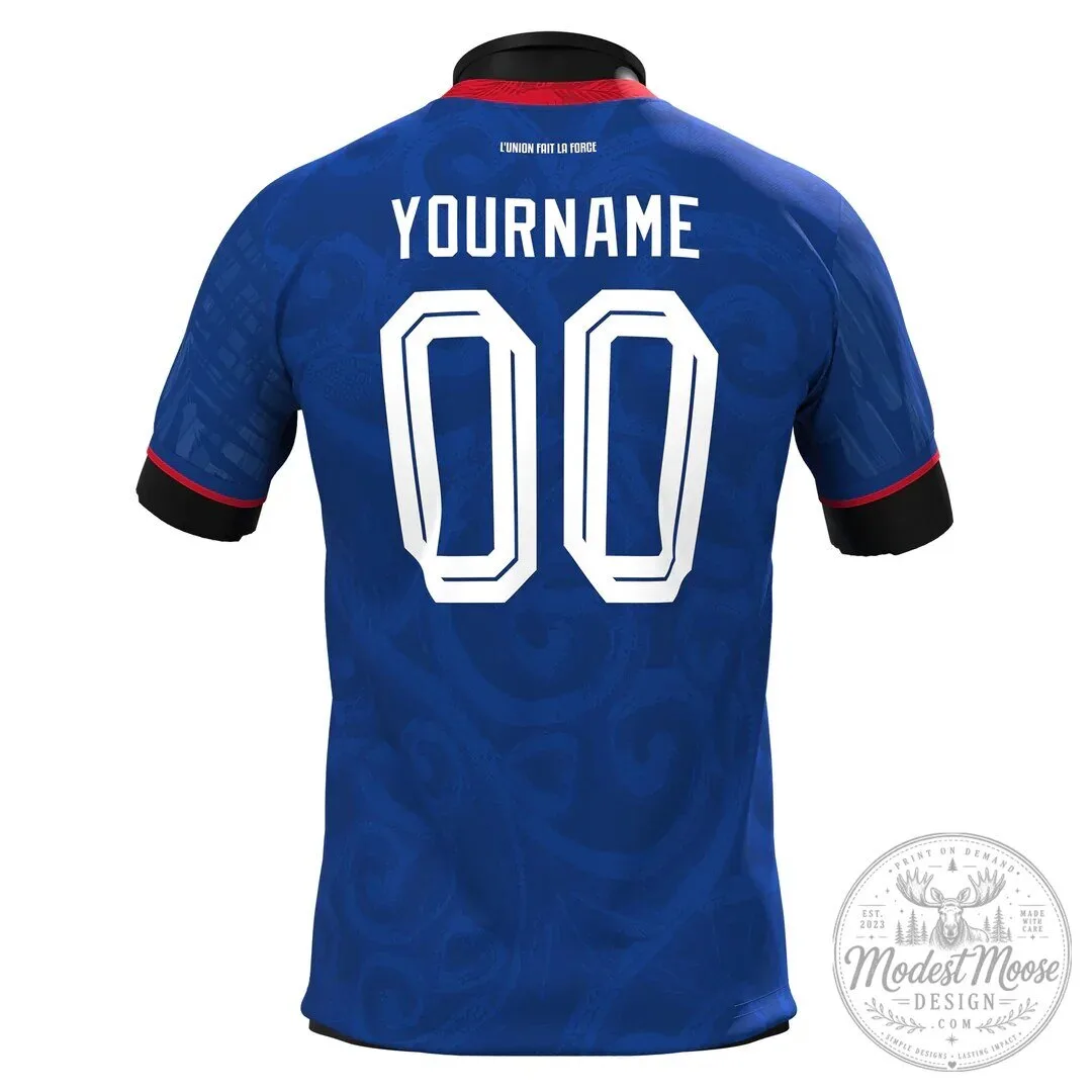 Haiti National Flag Heritage Football Jersey 9 Haiti National Flag Heritage Football Jersey