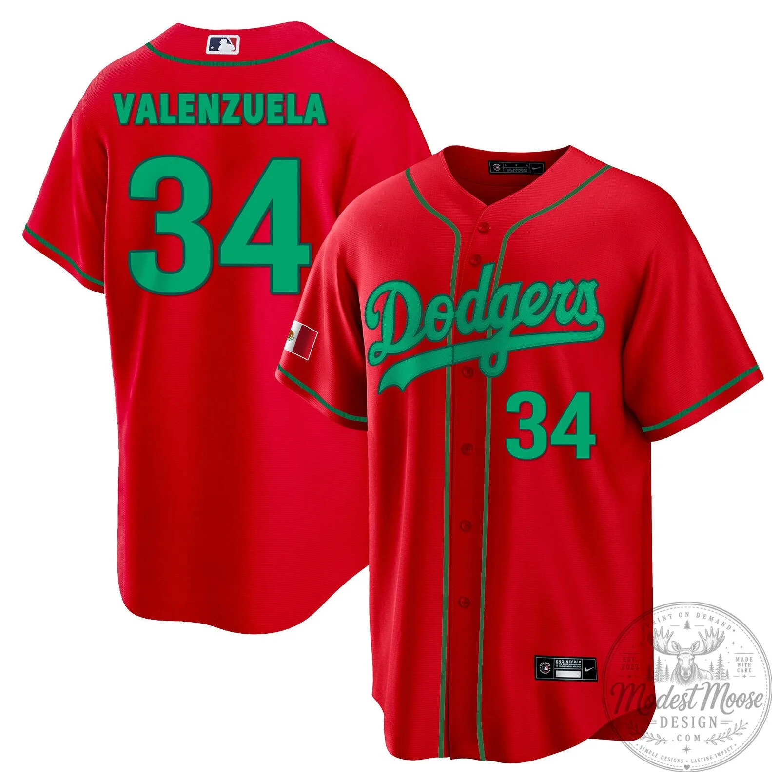 Los Angeles Dodgers Fernando Valenzuela Red Baseball Jersey