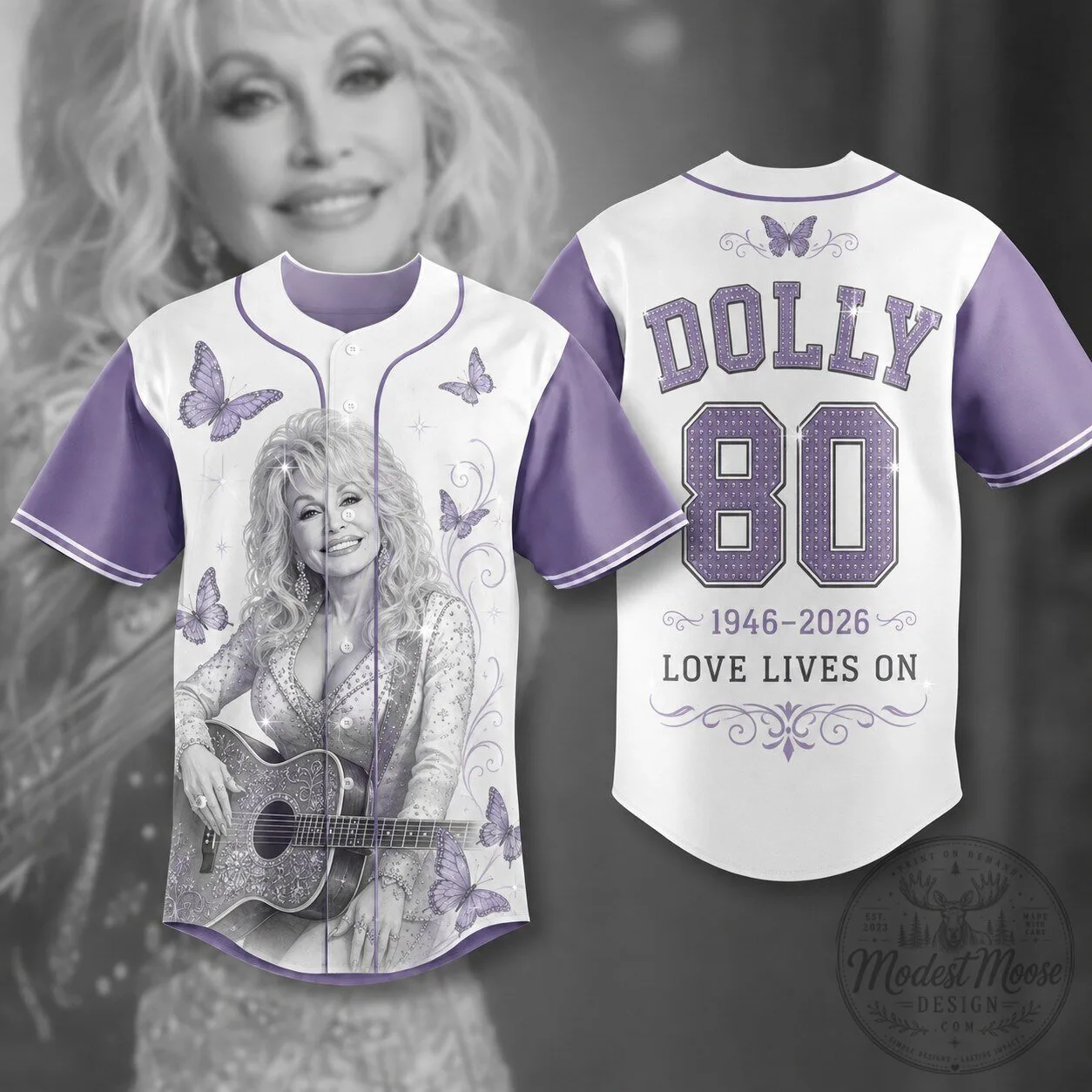 Dolly Parton 80th Birthday Commemorative Baseball Jersey