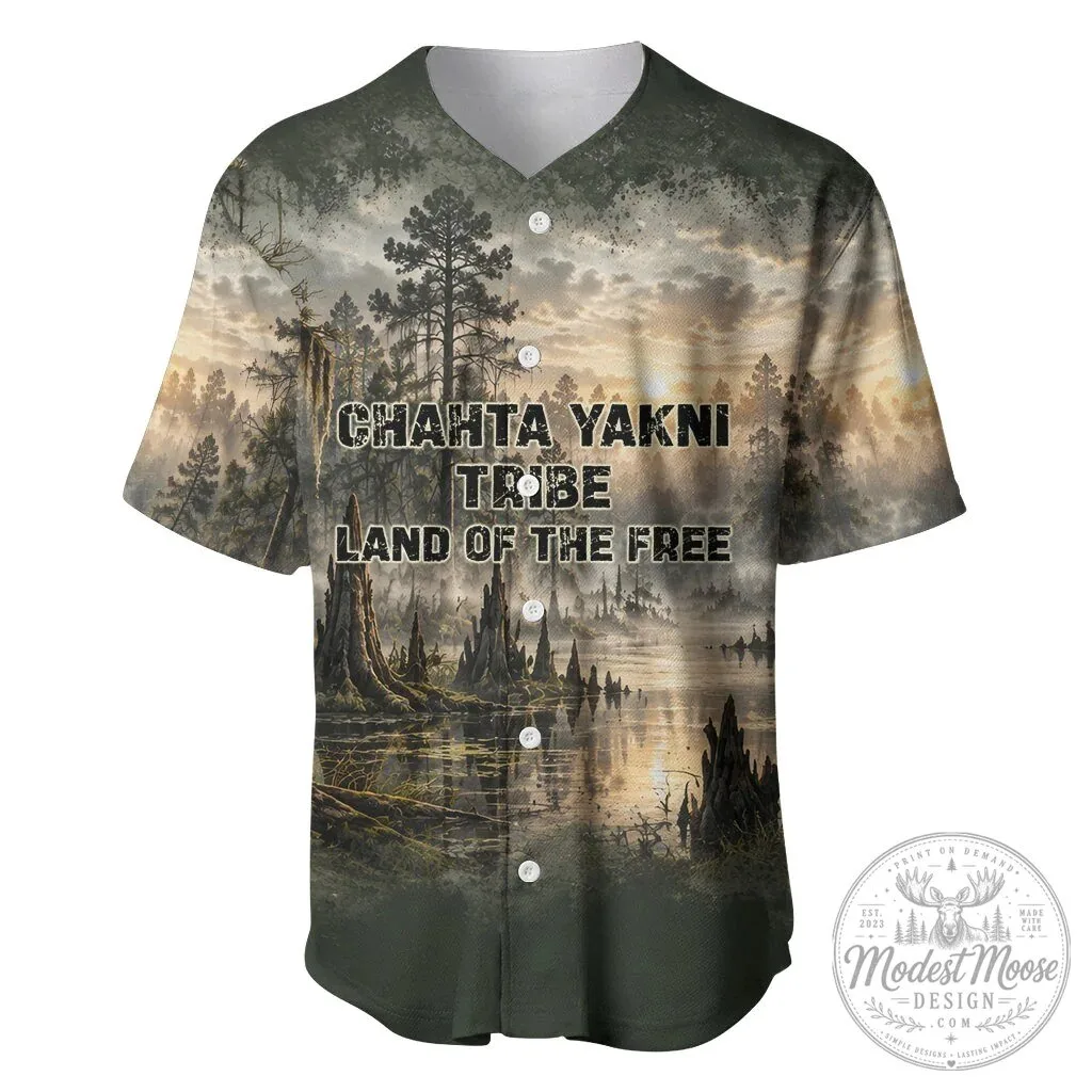Chahta Yakni Tribe Land Of The Free Native American Wildlife Baseball Jersey