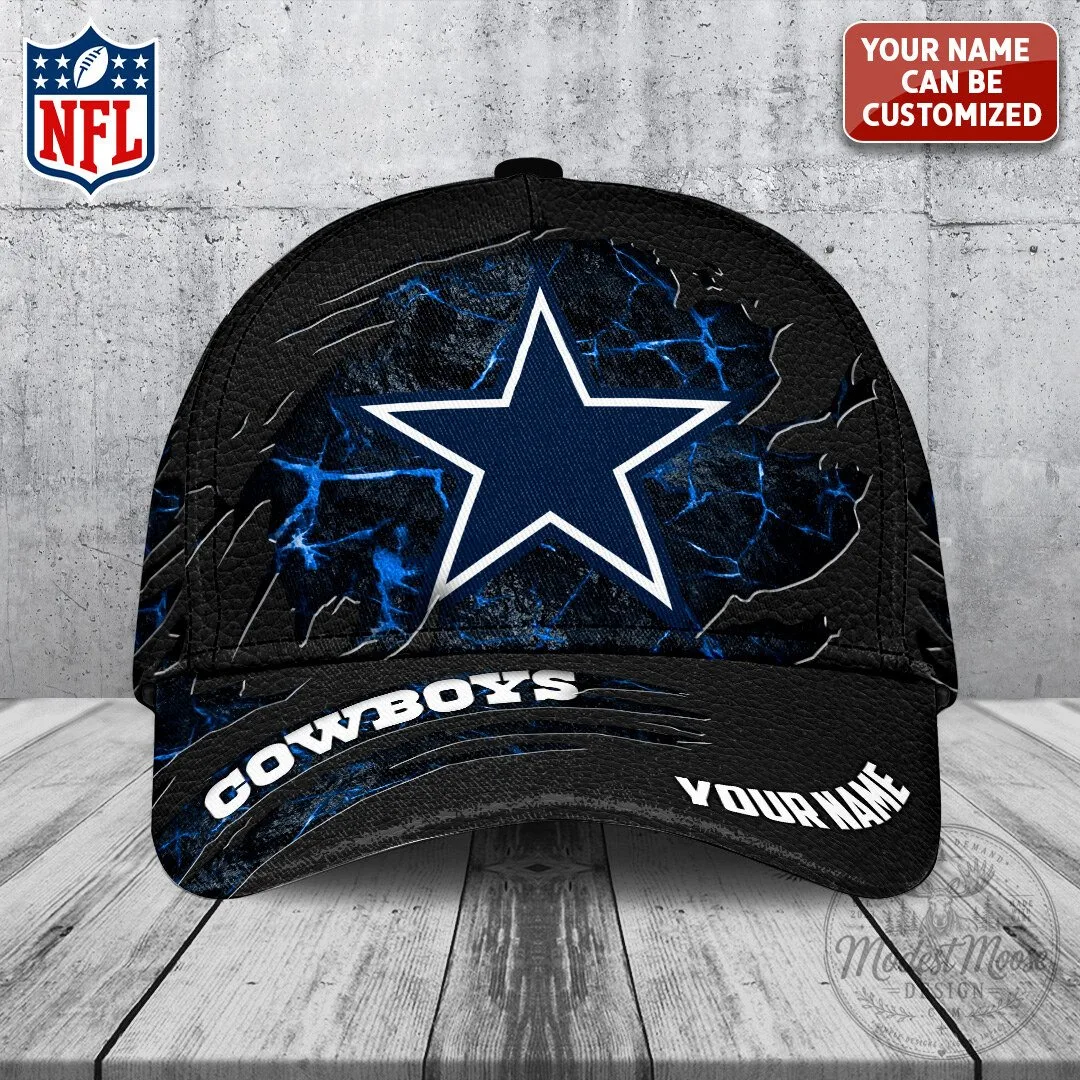 Personalized Dallas Cowboys NFL Football Team Star Logo Black Cap Hat 2 Personalized Dallas Cowboys NFL Football Team Star Logo Black Cap Hat