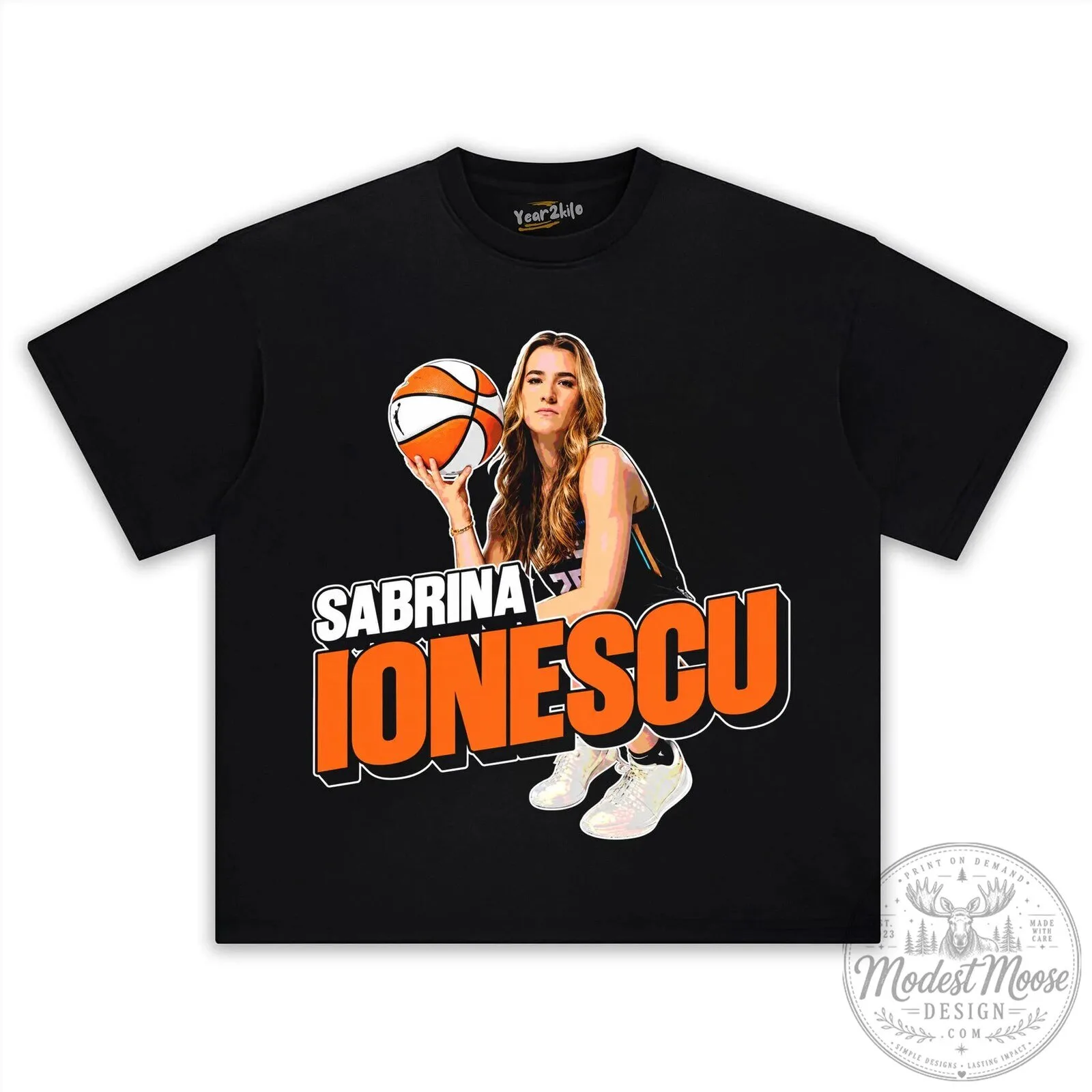 Sabrina Ionescu Vintage Basketball Player Graphic Washed Black T-Shirt 13 Sabrina Ionescu Vintage Basketball Player Graphic Washed Black T-Shirt