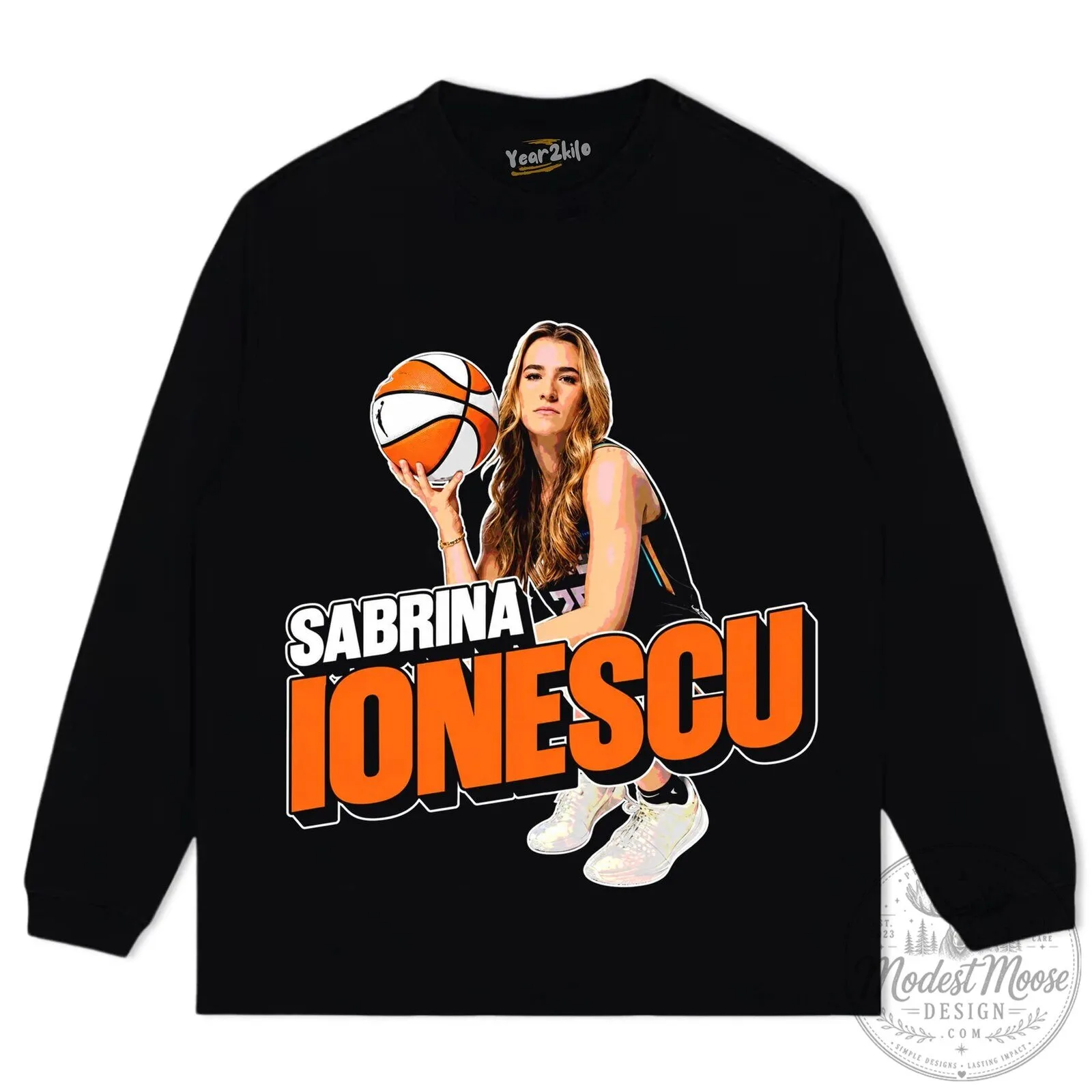 Sabrina Ionescu Vintage Basketball Player Graphic Washed Black T-Shirt 17 Sabrina Ionescu Vintage Basketball Player Graphic Washed Black T-Shirt