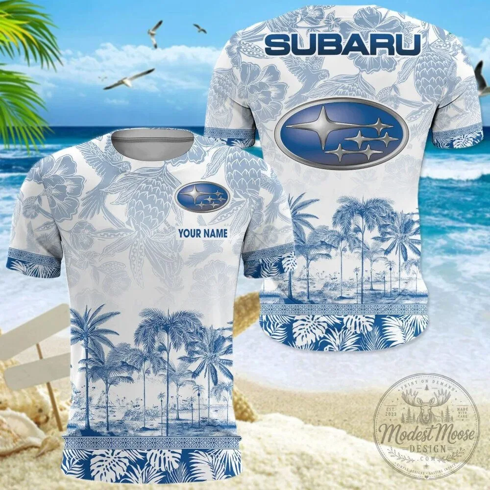 Subaru Car Logo Tropical Palm Trees Hawaiian Shirt 15 Subaru Car Logo Tropical Palm Trees Hawaiian Shirt
