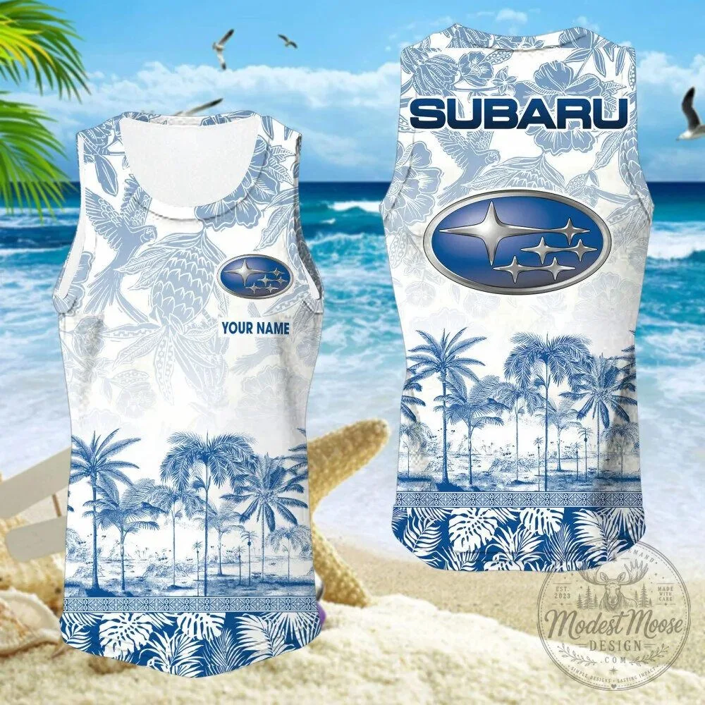 Subaru Car Logo Tropical Palm Trees Hawaiian Shirt 18 Subaru Car Logo Tropical Palm Trees Hawaiian Shirt