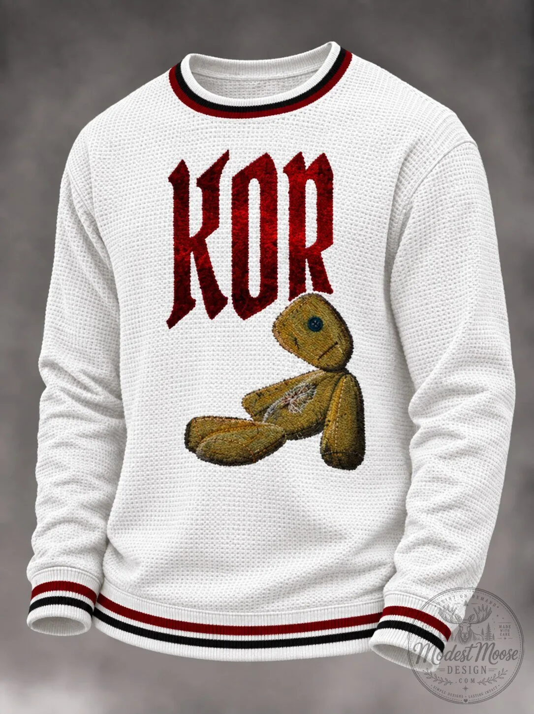 Gothic Horror Voodoo Doll Graphic Crewneck Sweatshirt
