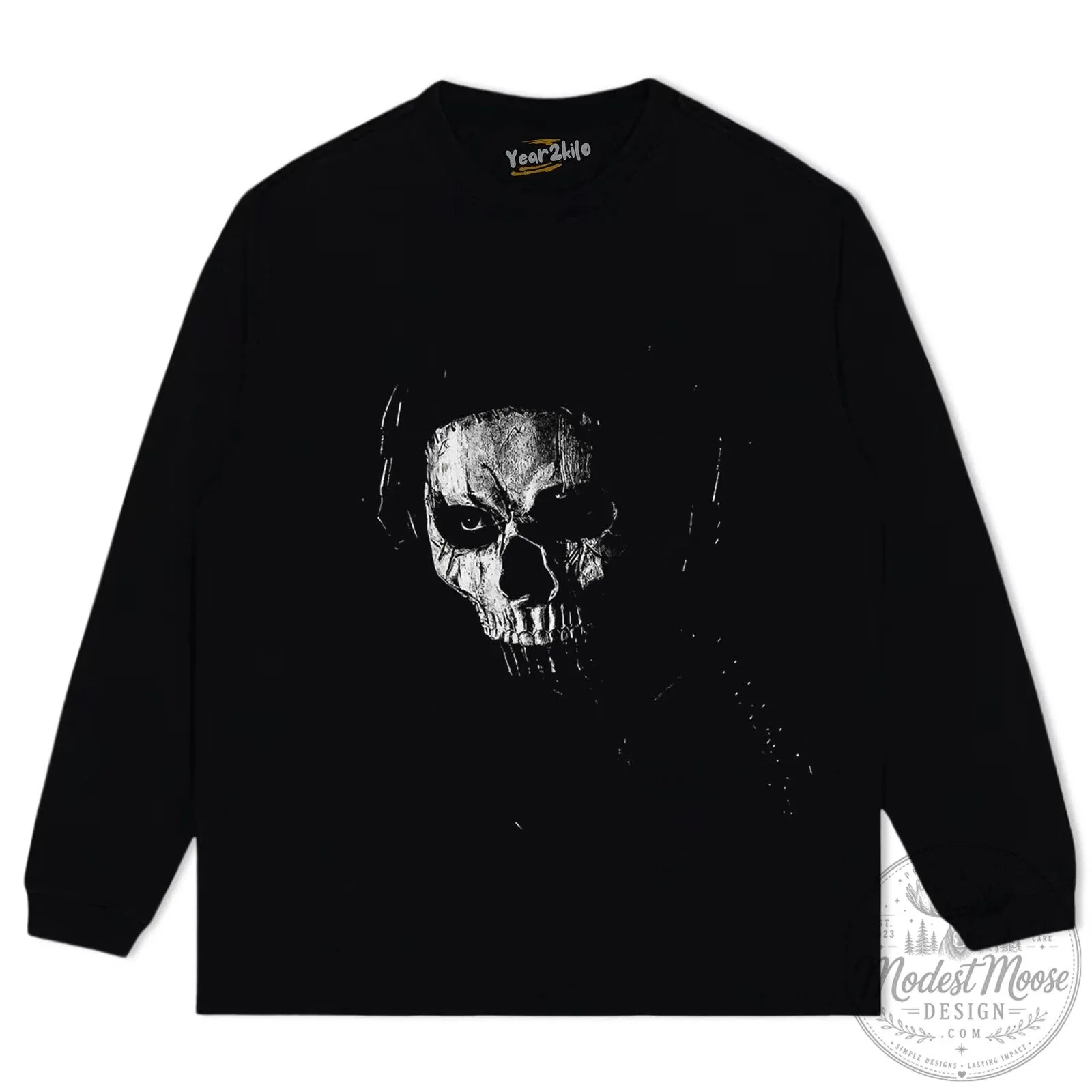 Horrible Skull Graphic Washed Black Oversized Crewneck T-Shirt 15 Horrible Skull Graphic Washed Black Oversized Crewneck T-Shirt