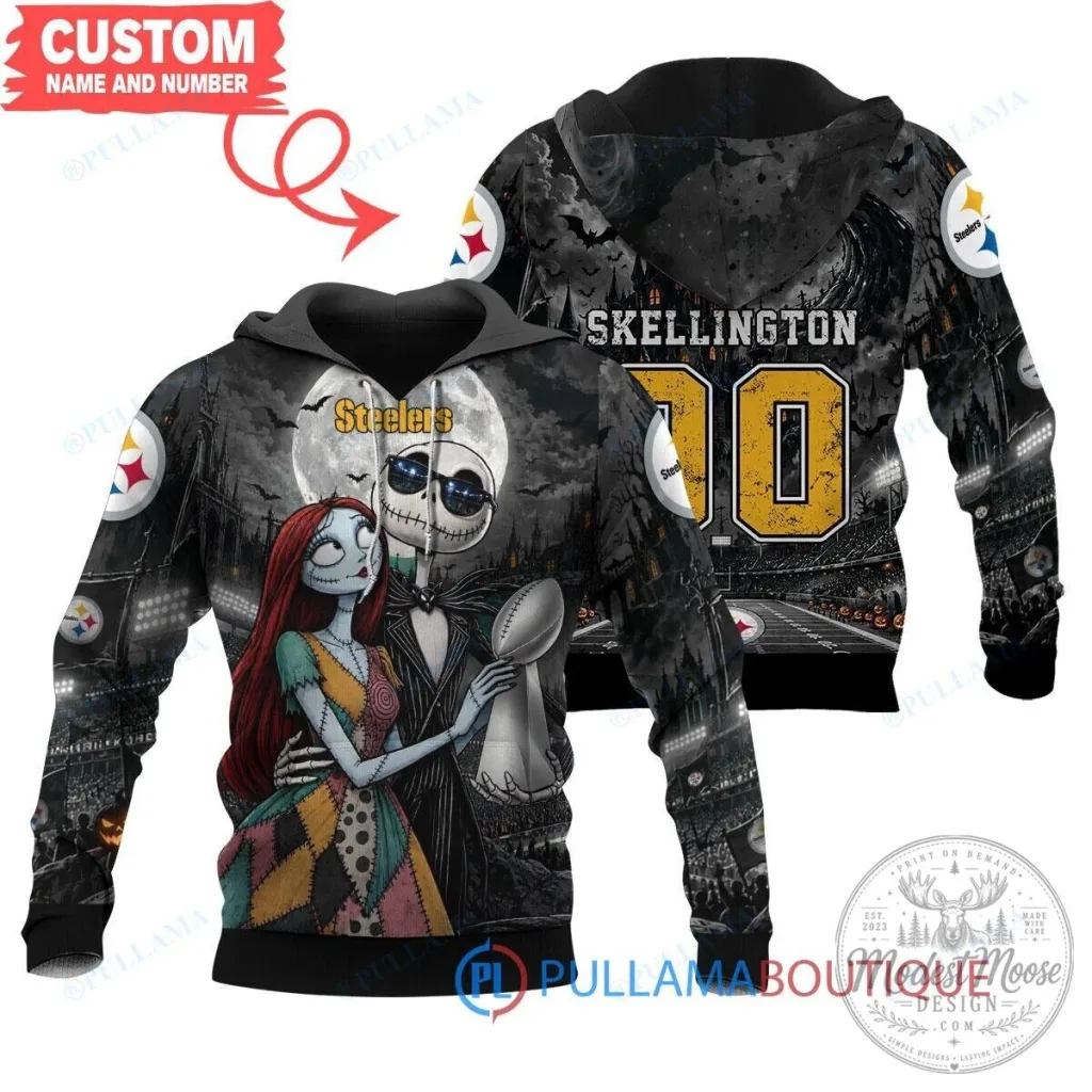 Pittsburgh Steelers Jack Skellington Sally Super Bowl 2024 Hoodie Pittsburgh Steelers Jack Skellington Sally Super Bowl 2024 Hoodie